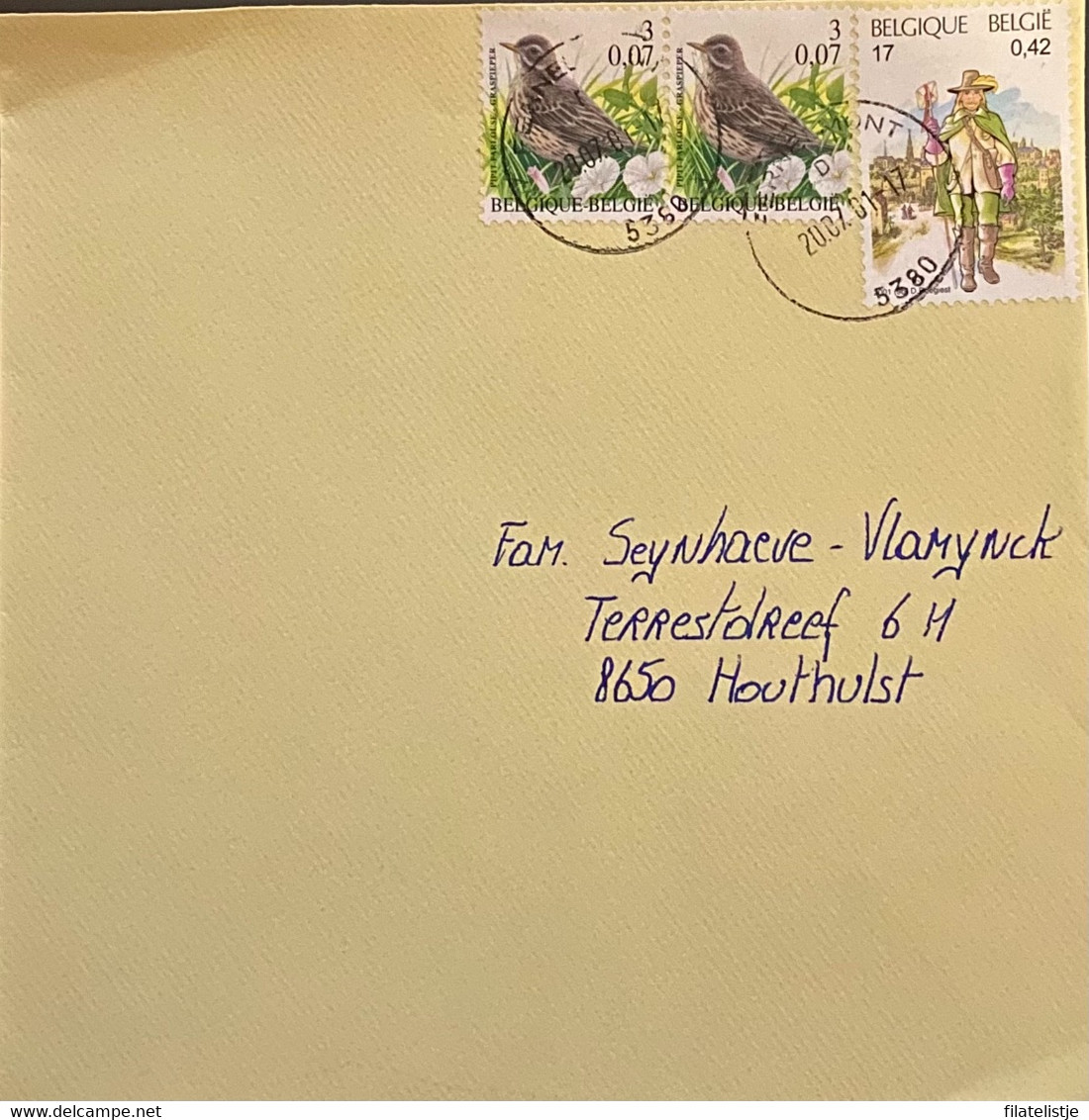 Omslag Uit België Met Zegel Nrs 2997used - Covers