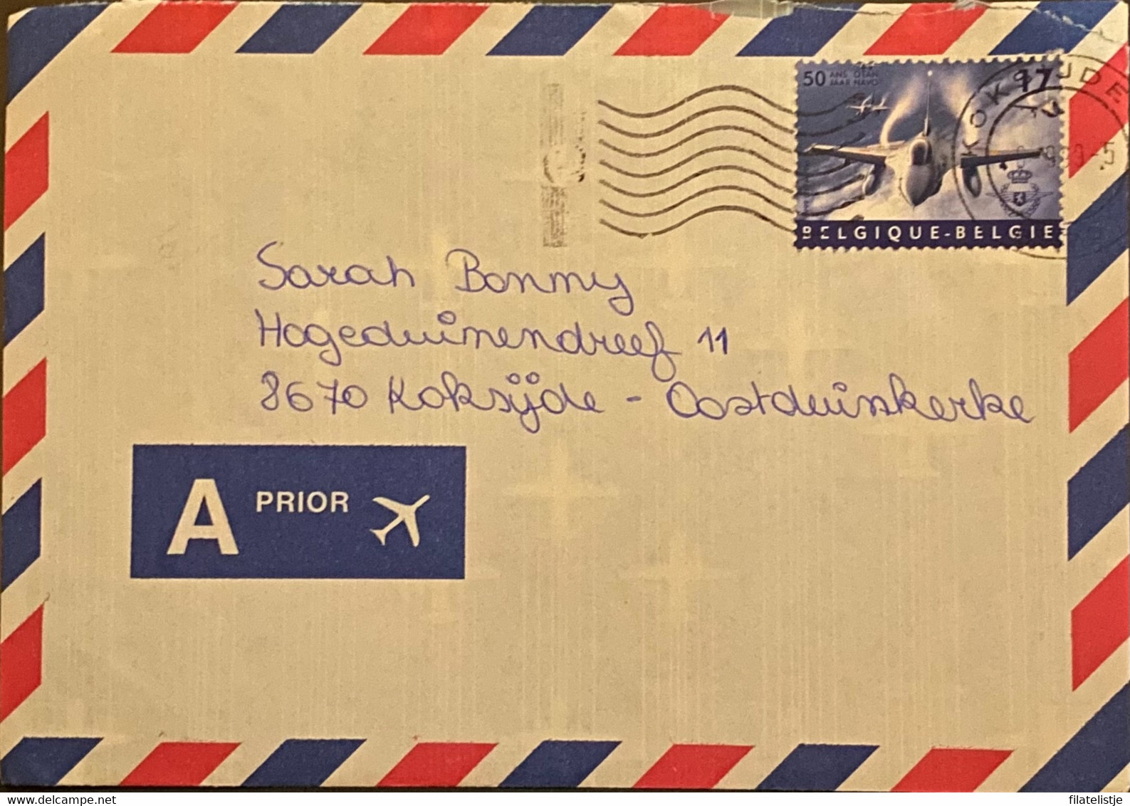 Omslag Uit België Met Zegel Nrs 2810 Used - Enveloppes
