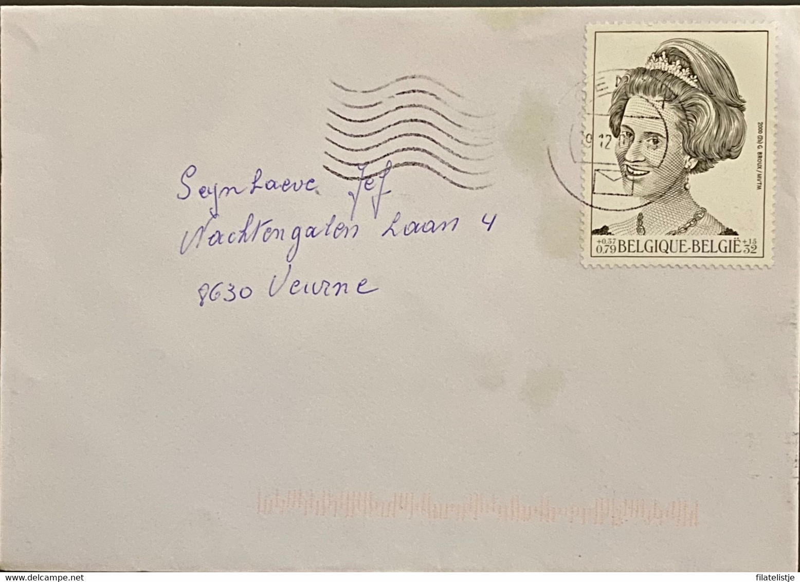 Omslag Uit België Met Zegel Nrs 2974 Used - Enveloppes