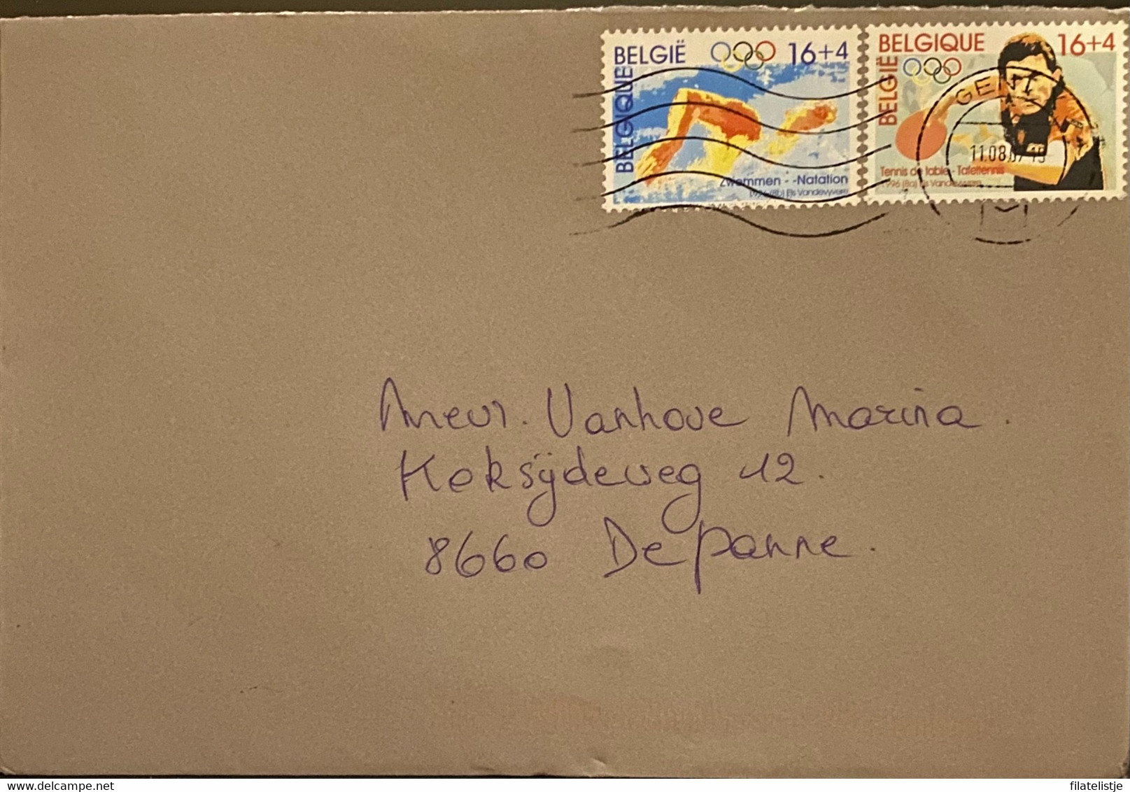 Omslag Uit België Met Zegel Nrs 2646 - 2647 Used - Enveloppes