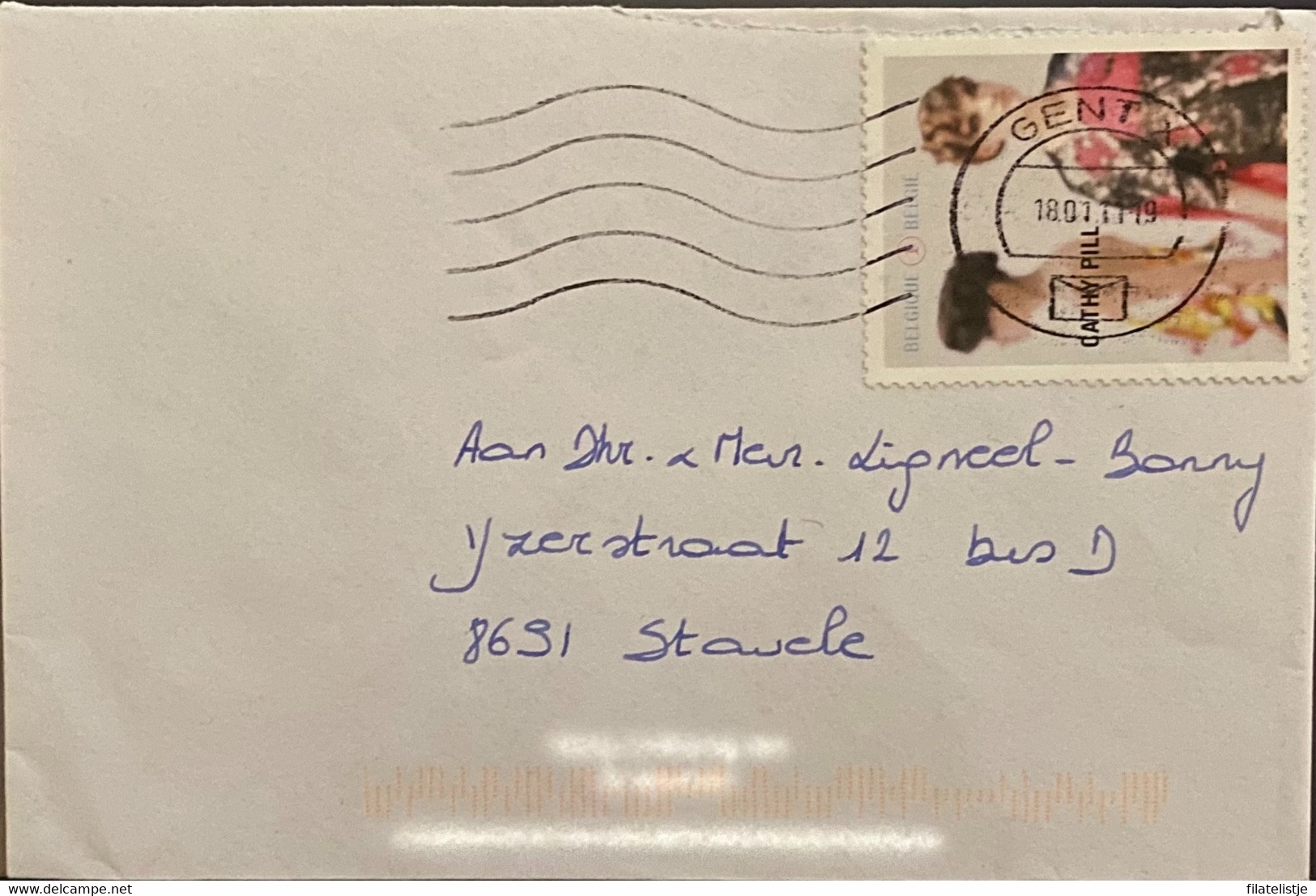 Omslag Uit België Met Zegel Nrs 4026 Used - Enveloppes