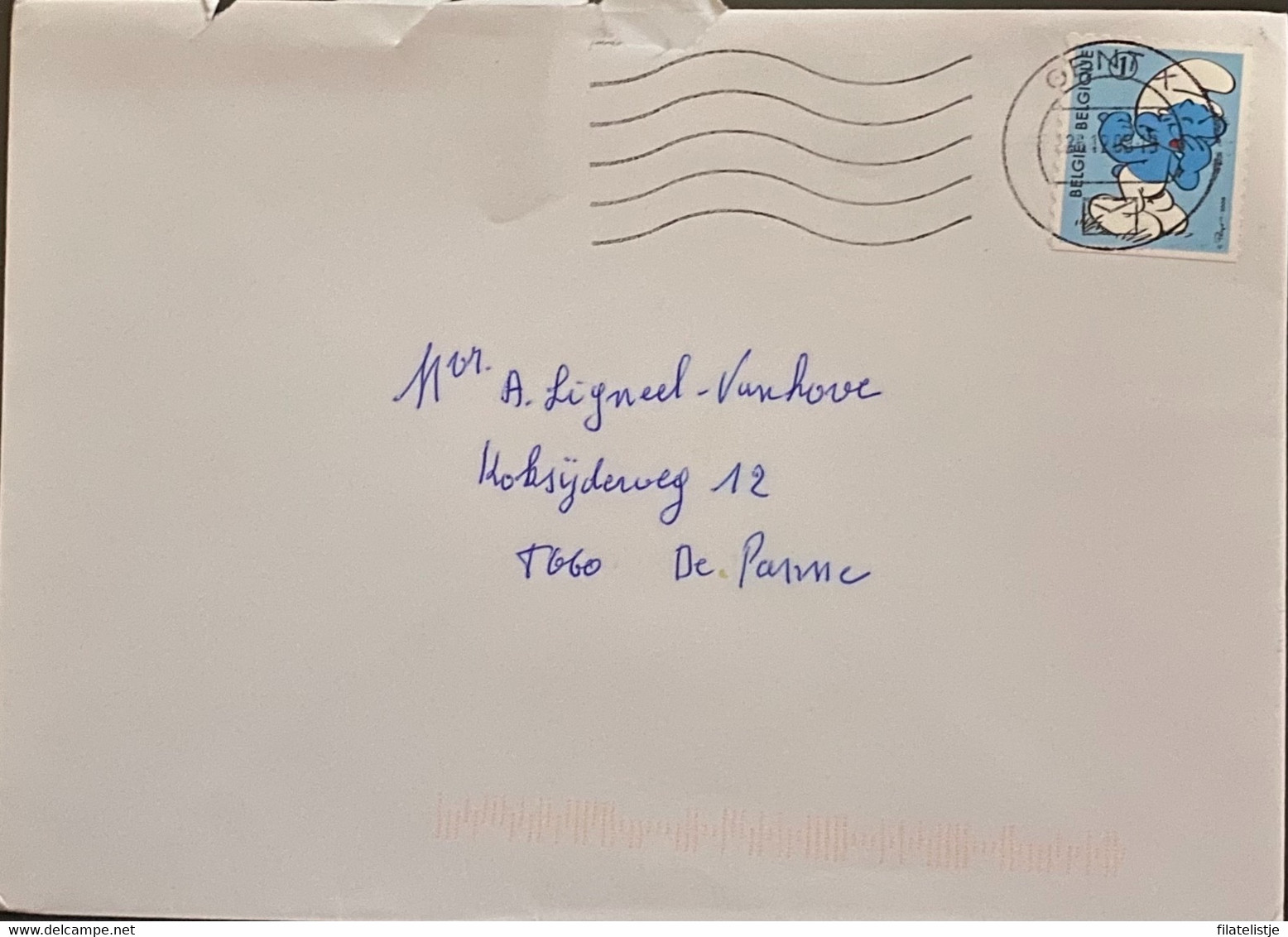 Omslag Uit België Met Zegel Nrs 3819 Used - Enveloppes