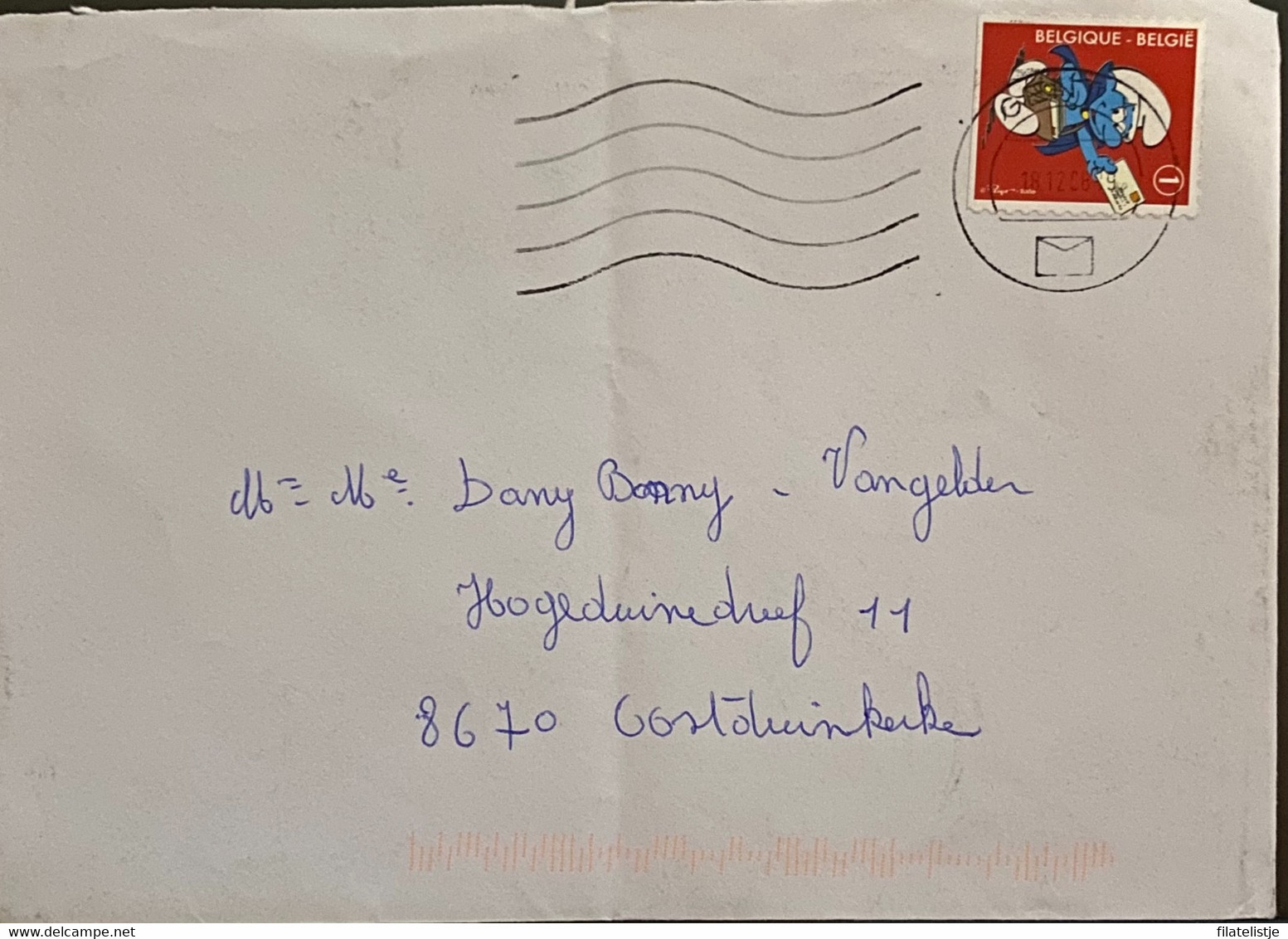 Omslag Uit België Met Zegel Nrs 3820 Used - Enveloppes