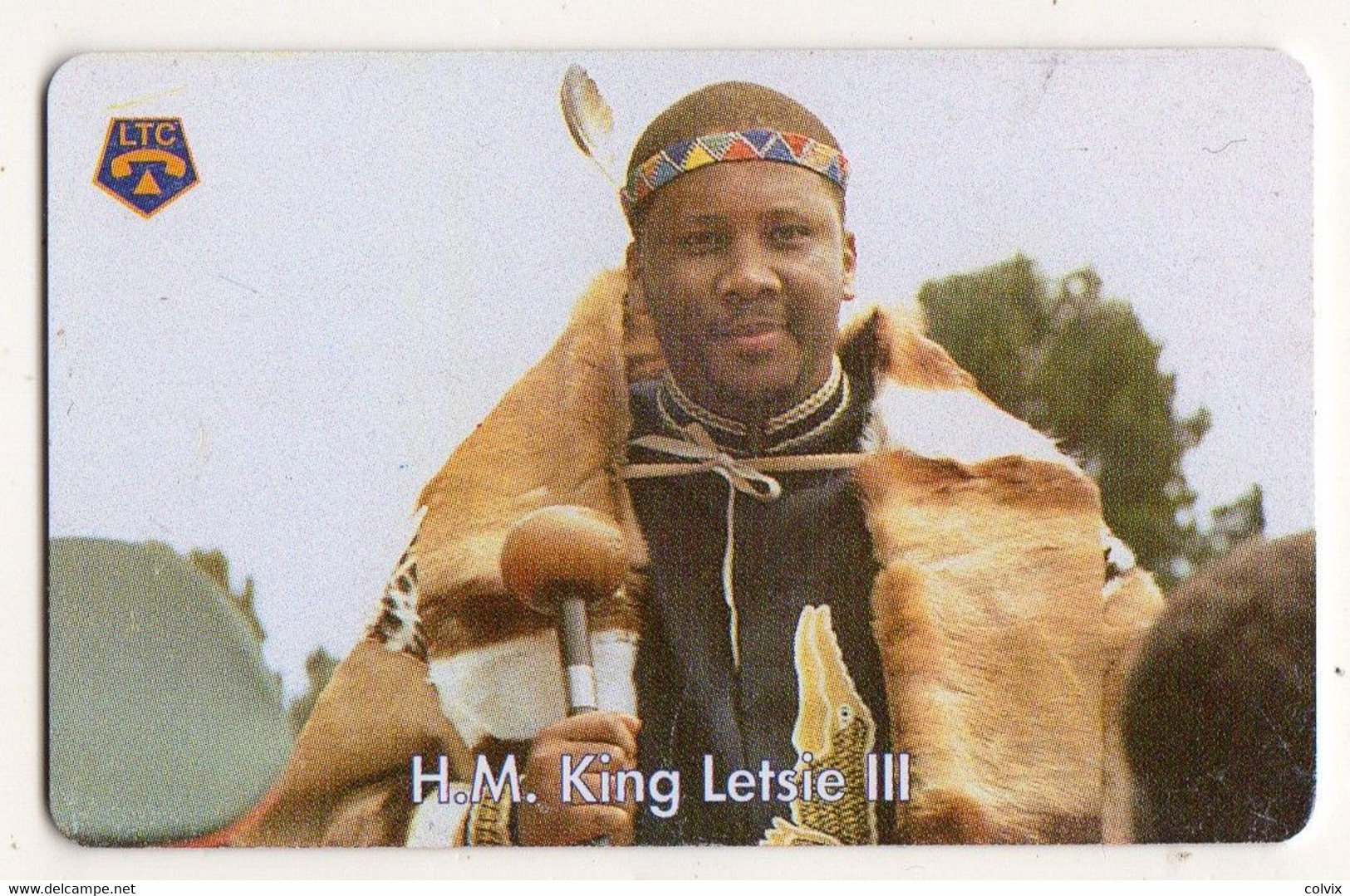 LESOTHO REF MV CARDS LES-03 M30 H.M. KING LETSIE III - Lesotho