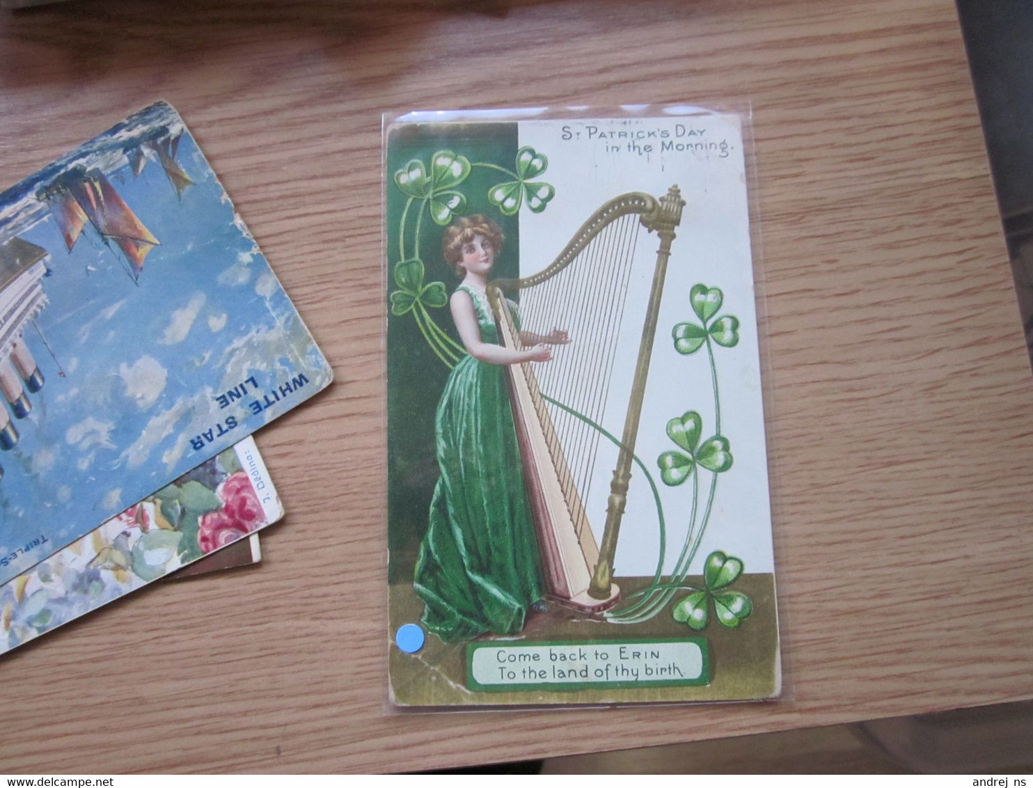 St Patrick S Day In The Morning Harp Secession, Clover  Ebossed 1910 - Saint-Patrick's Day