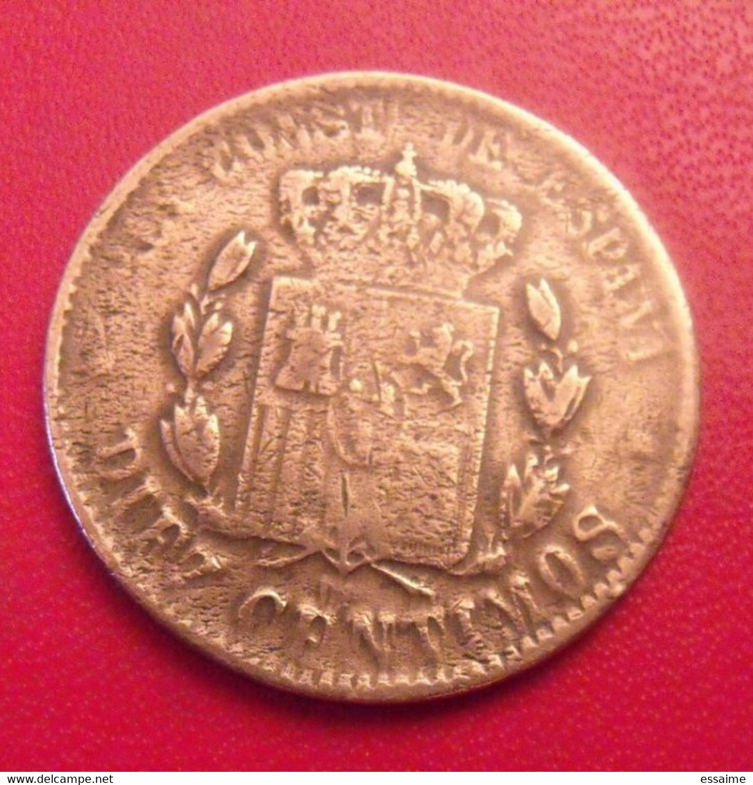 Espagne Spain Espana. 10 Diez Centimos 1879. Alfonso XII - Premières Frappes