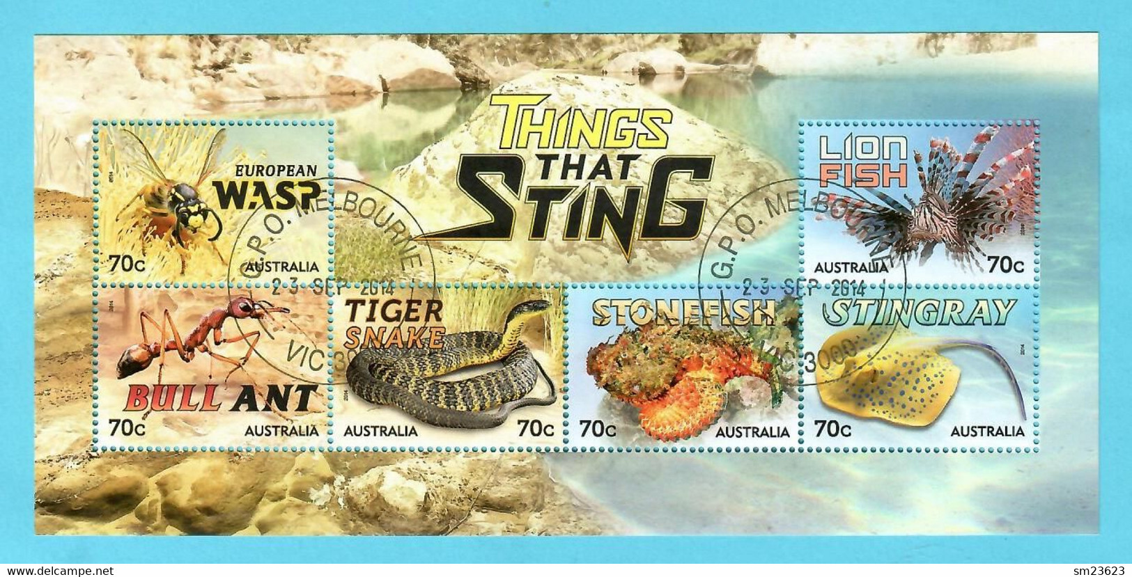 Australien 2014  Mi.Nr.  Sheet 221 (4187 / 92) , Things That Sting - CTO Gestempelt / Fine Used / (o) - Gebruikt