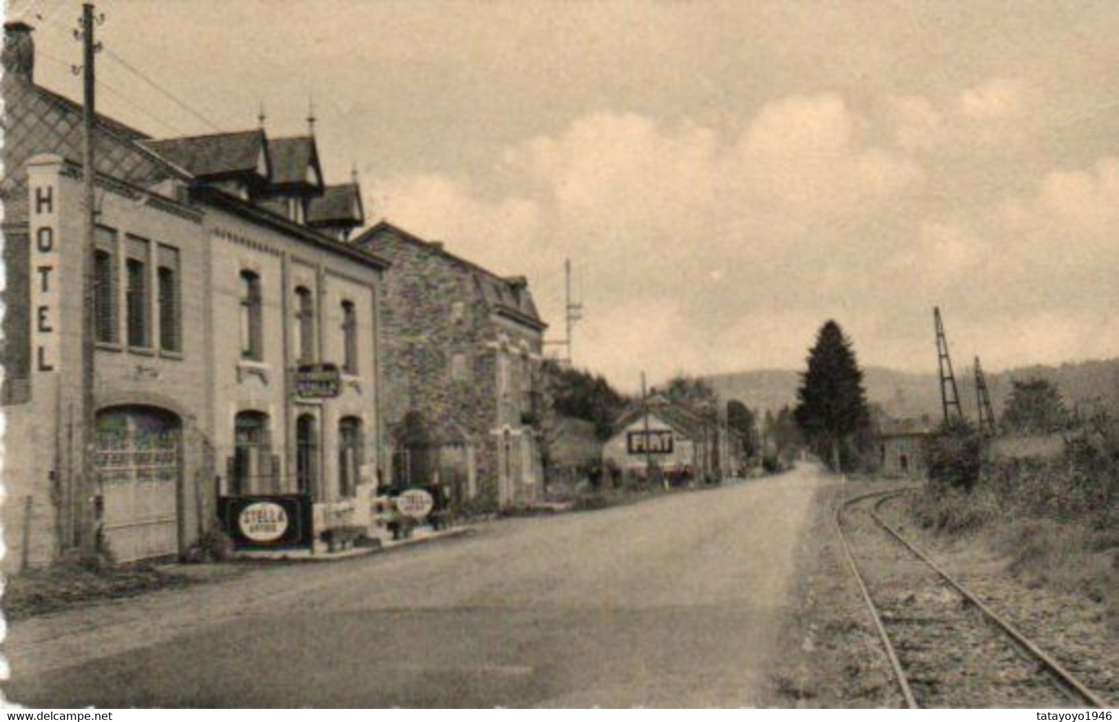 Baconfoy  La Grand'route Carte Festonnée Et Glacée Circulé En 1958 - Tenneville