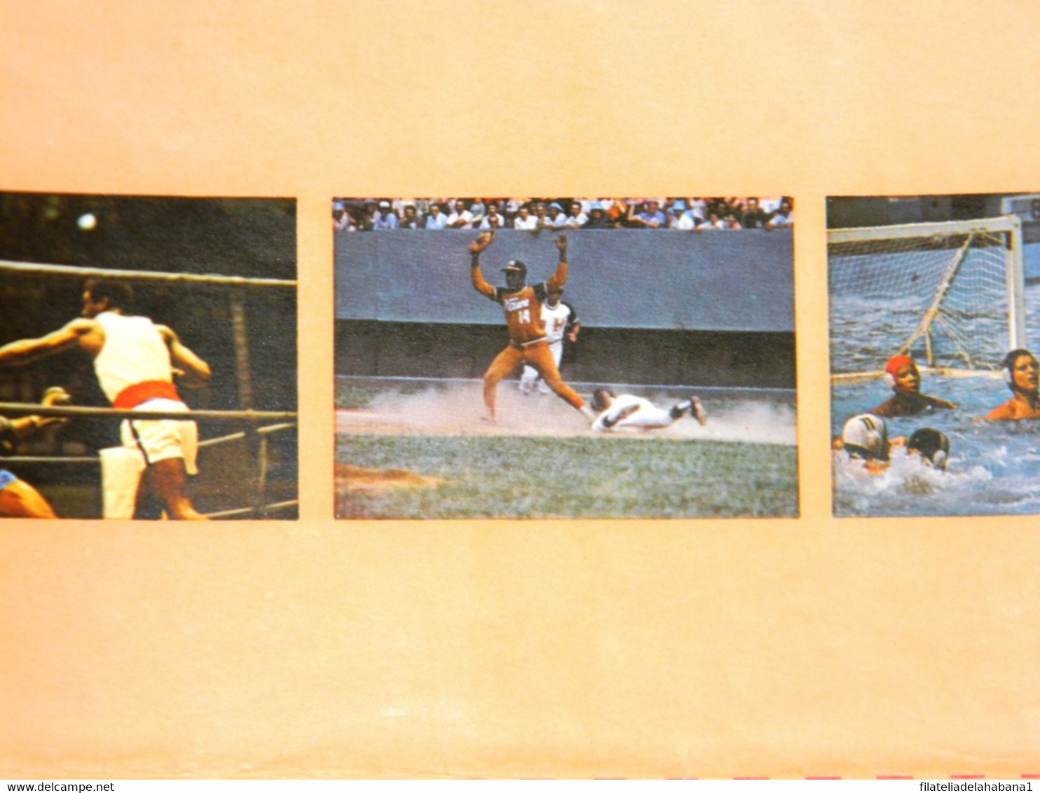 1982-EP-210 CUBA LG1990 1982 AEROGRANMME UNCUT PROOF CENTROAMERICAN GAMES BASEBALL. - Imperforates, Proofs & Errors