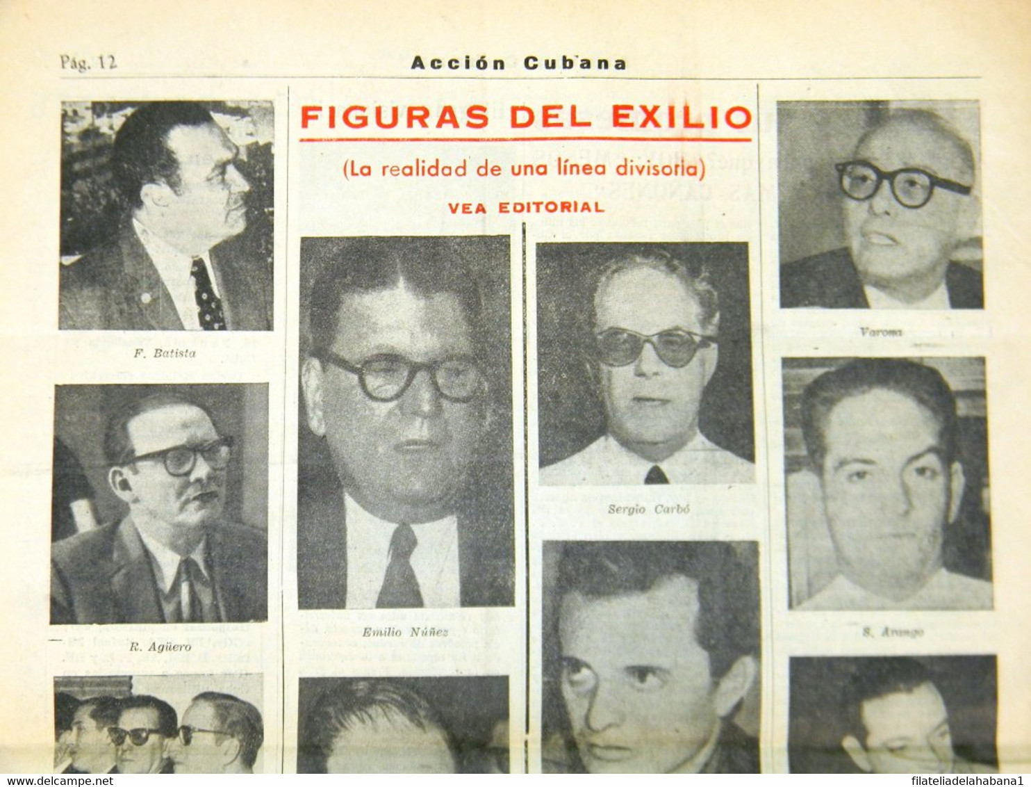 BP-324 CUBA ESPAÑA ANTICOMMUNIST NEWSPAPER ACCION CUBANA ESPAÑA PRINTING 5/NOV/1960. - [4] Themen
