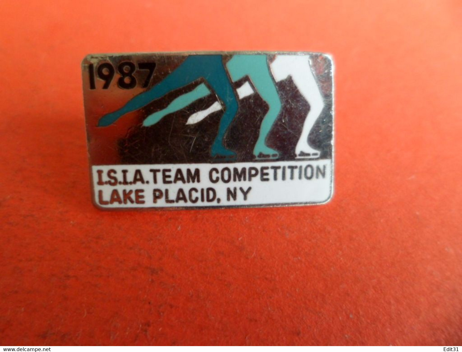 Pins émail - Sport De Glisse Patinage Artistique  ISIA Team Competition Lake Placid New York - Patinage Artistique