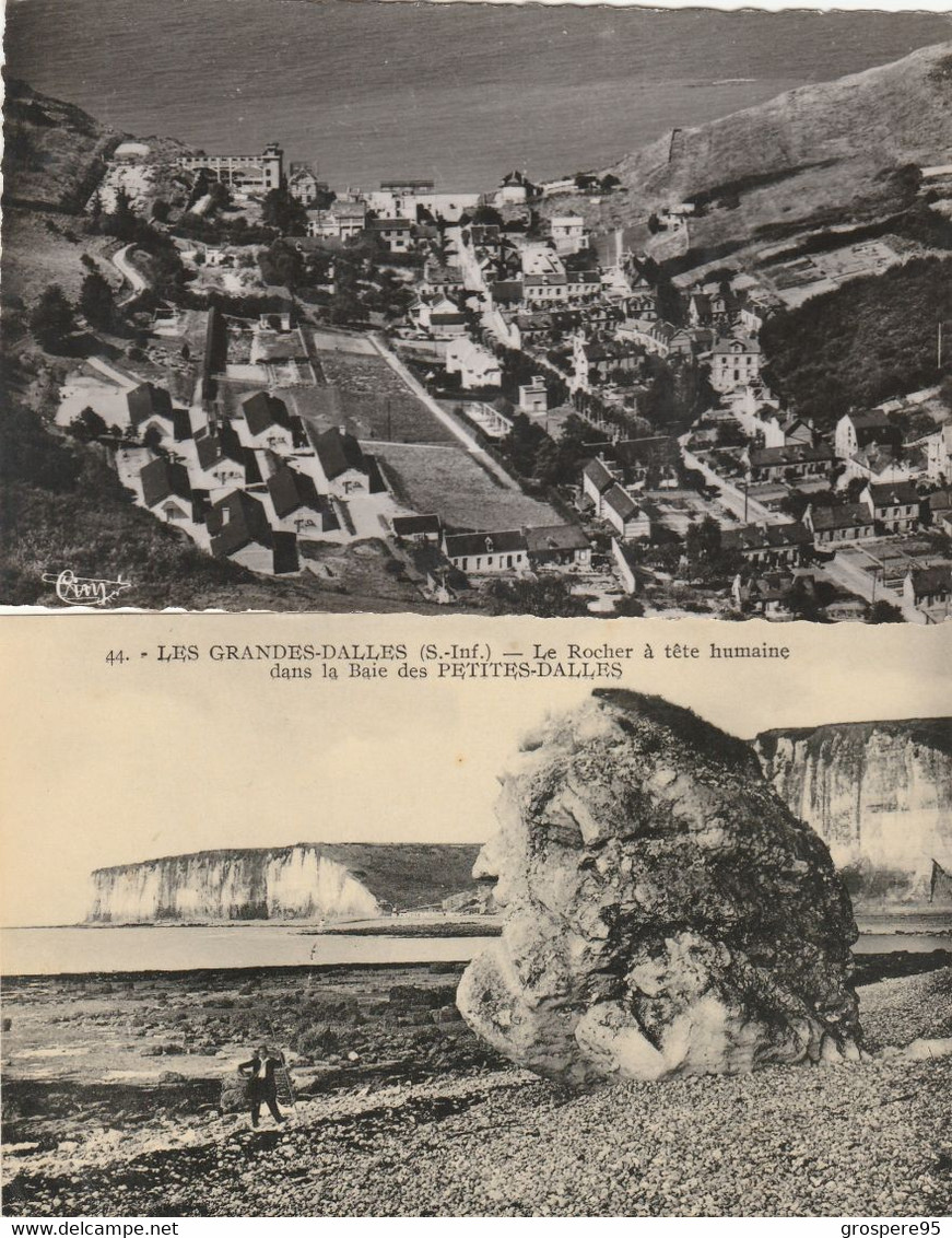 LES GRANDES DALLES VUE AERIENNE Et LE ROCHER A TETE HUMAINE 1957 1951 - Autres & Non Classés