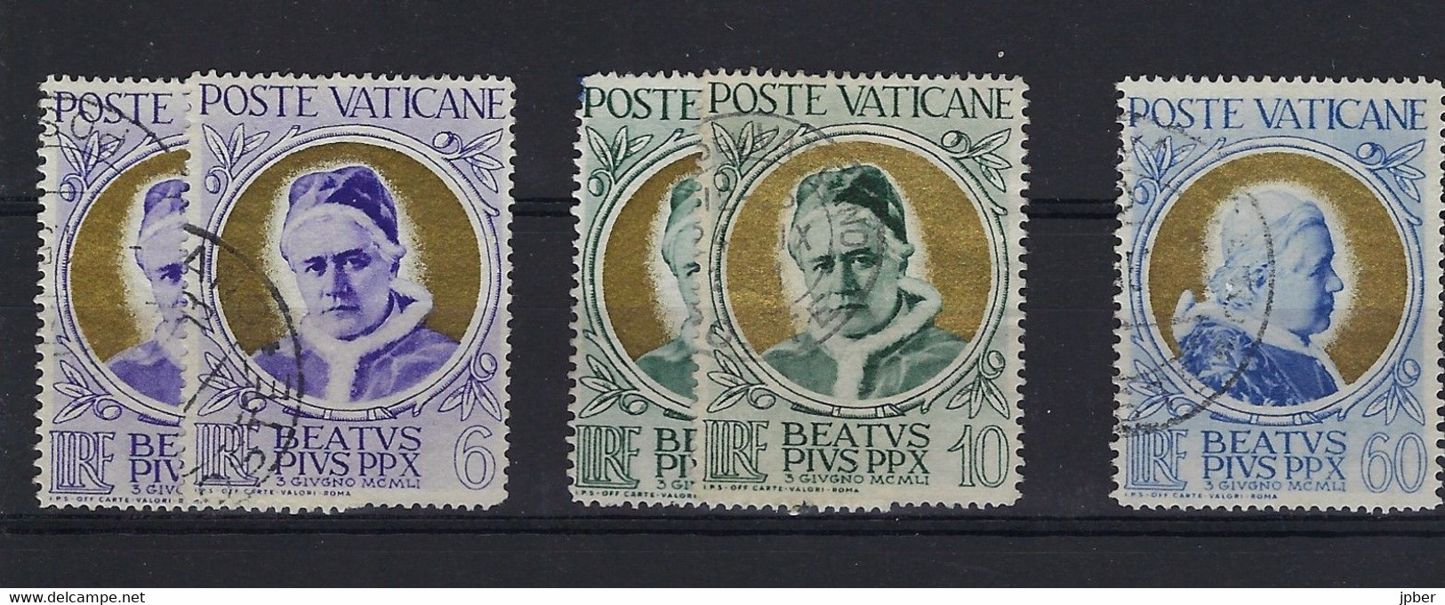 Vatican - Année 1951 - N°163/6 + 169 - Obl.- Béatification Pie X , Concile De Chacédoine - Gebraucht