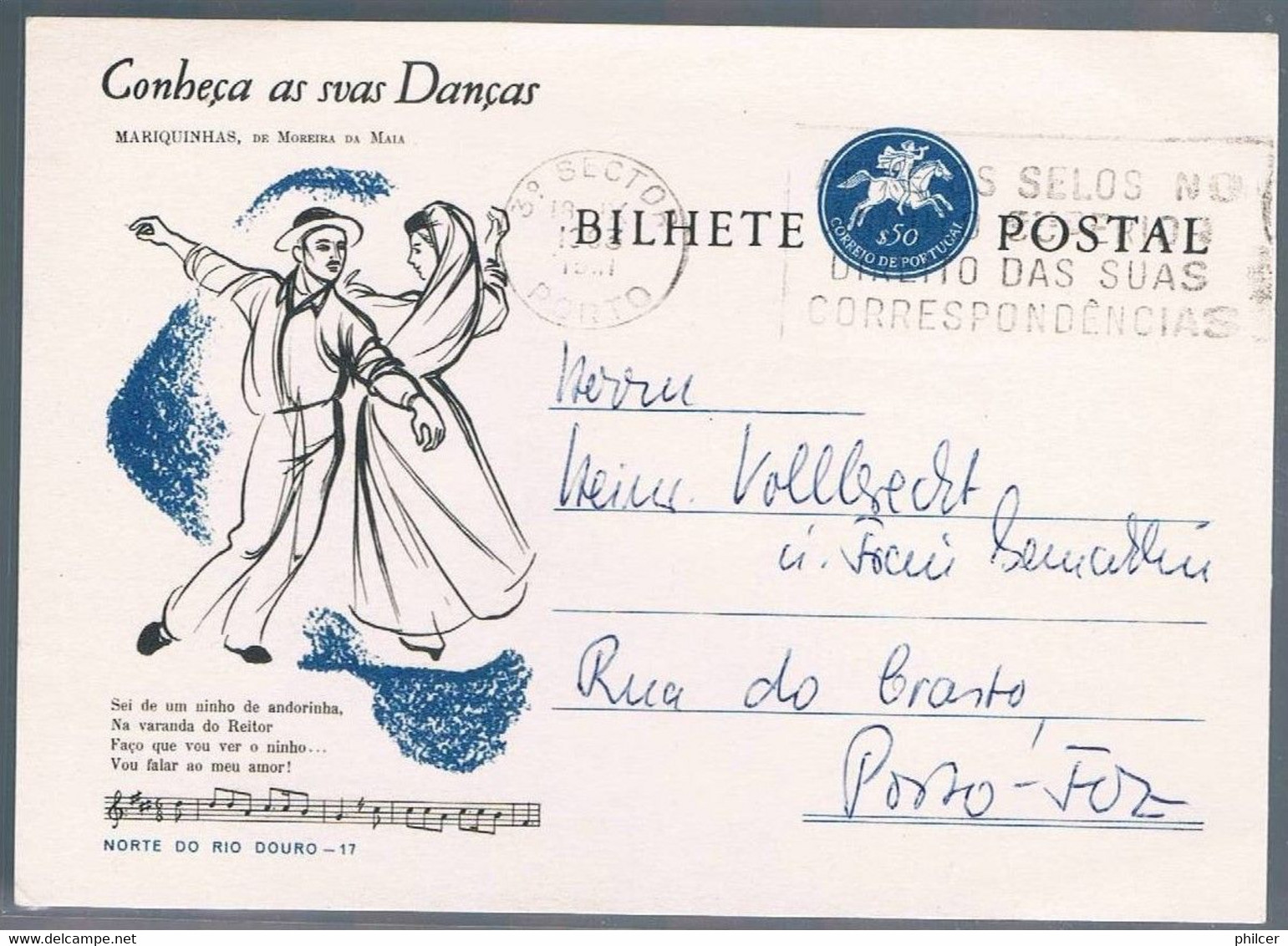 Portugal, 1963, For Porto - Briefe U. Dokumente