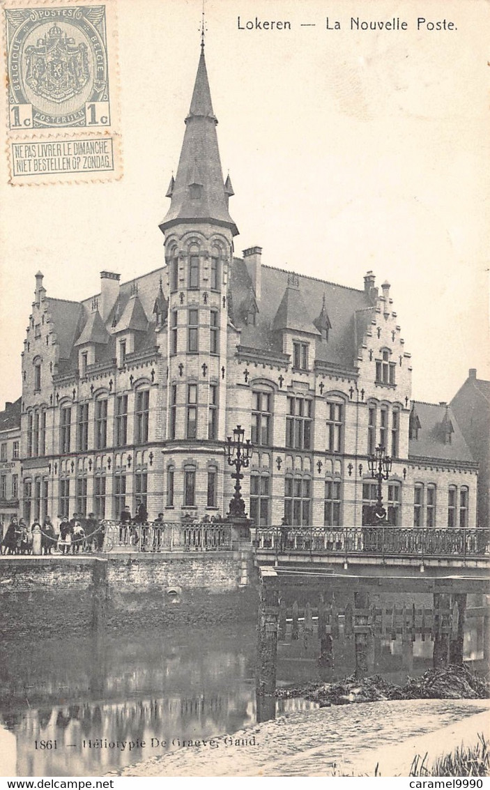 Lokeren La Nouvelle Poste  Nieuw Postkantoor De Post Bij De Brug Pont Anno 1909    M 6794 - Lokeren