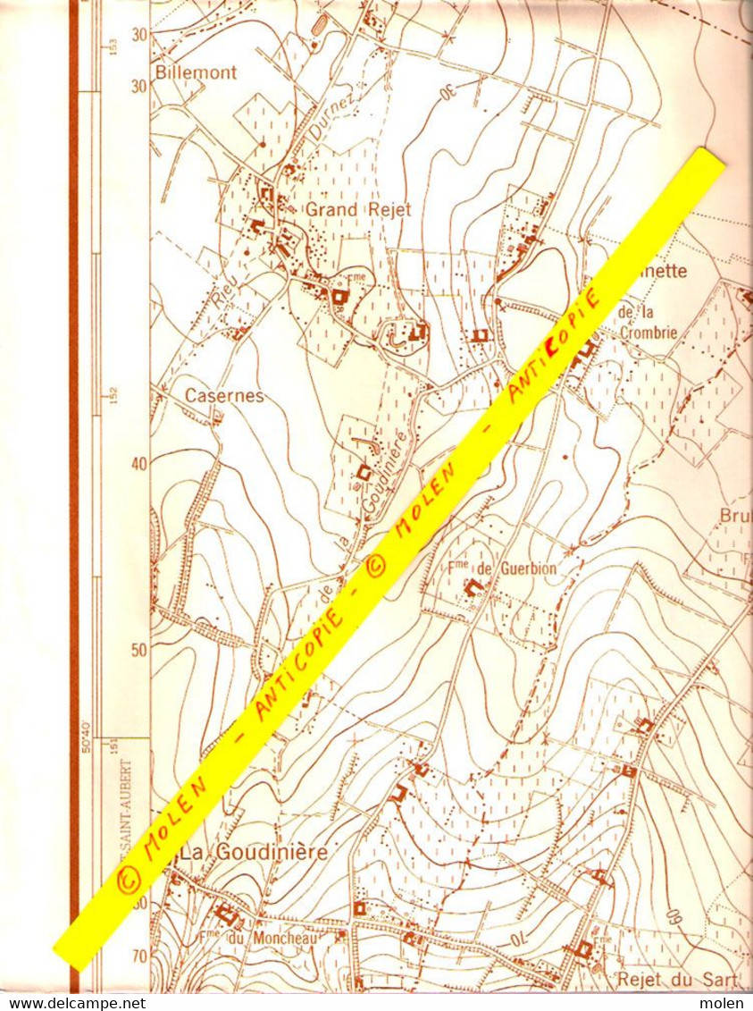 Etat en 1960 CELLES-LEZ-TOURNAI CARTE D ETAT MAJOR MOLENBAIX VELAINES POPUELLES MELLES QUARTES MOURCOURT BIZENCOURT S348