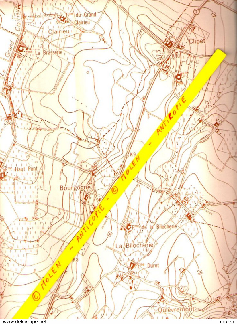 Etat en 1960 CELLES-LEZ-TOURNAI CARTE D ETAT MAJOR MOLENBAIX VELAINES POPUELLES MELLES QUARTES MOURCOURT BIZENCOURT S348