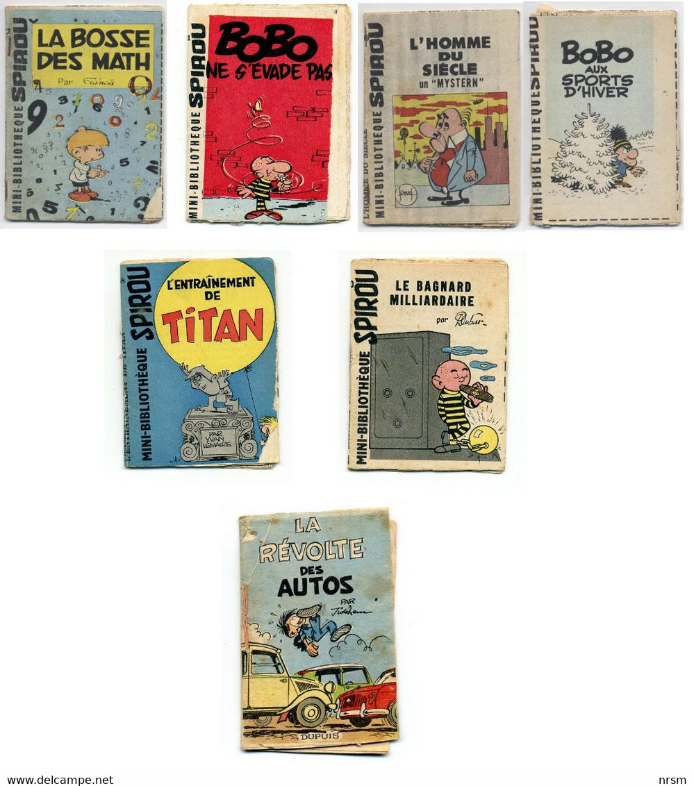 Mini Récits SPIROU (BD) / Lot De 33 Livres Dont 2 Doubles Et 3 Incomplets / Hors Série La Révolte Des Autos - Bücherpakete