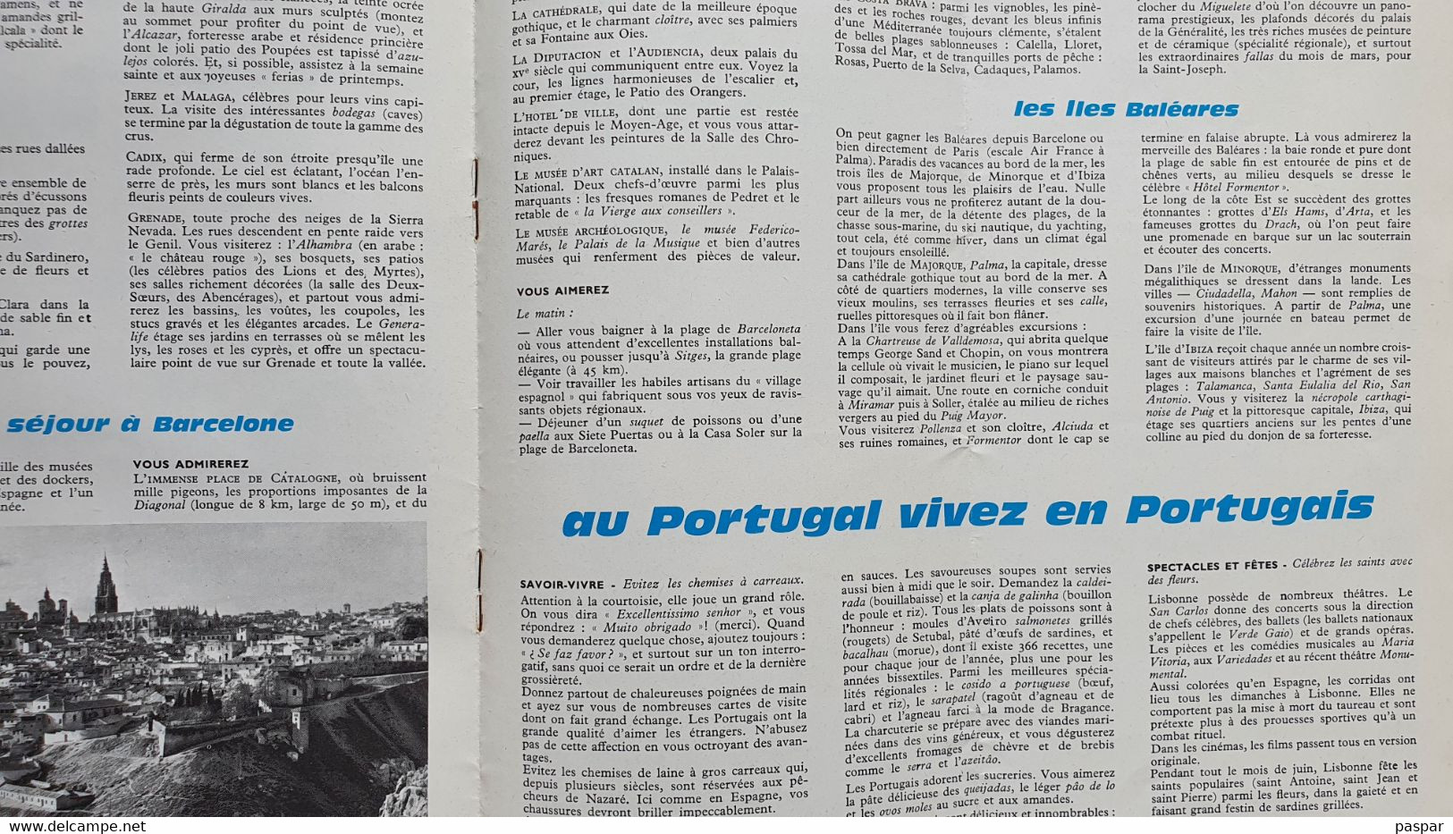 AIR FRANCE Brochure Espagne Et Portugal - 1961 - Werbung