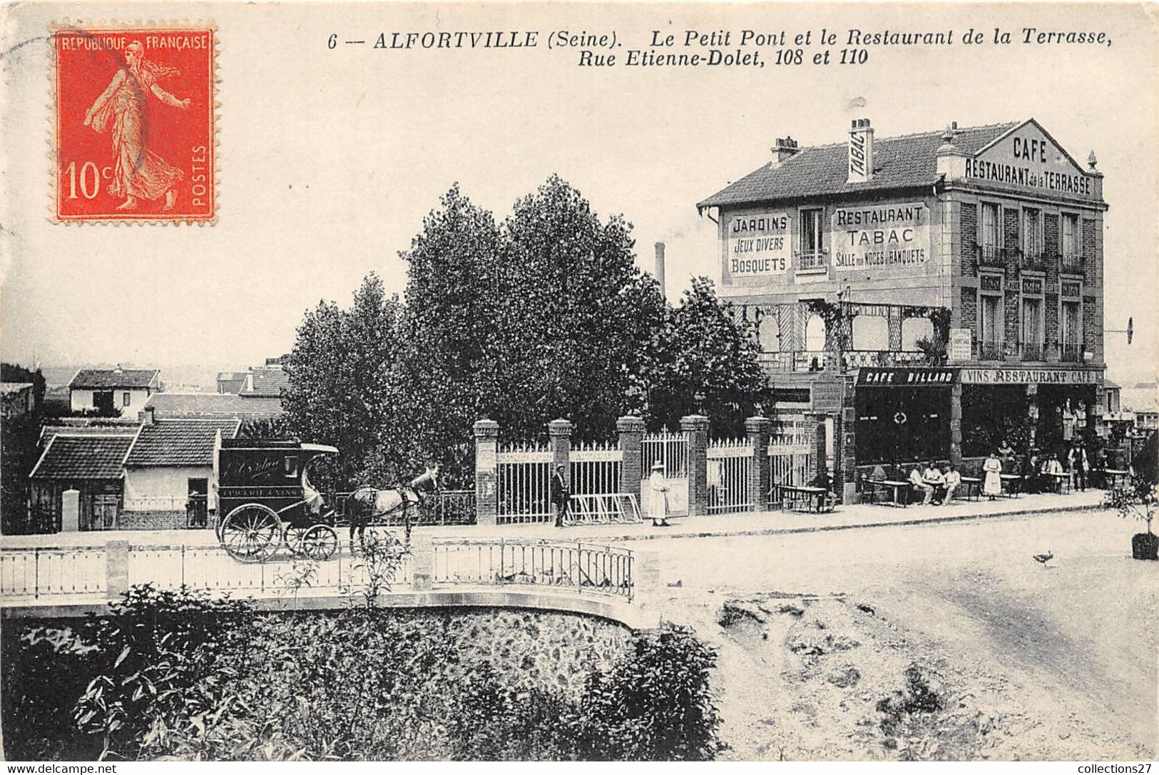 94-ALFORTVILLE- LE PETIT PONT ET LE RESTAURANT DE LA TERRASSE RUE ETIENNE-DOLET 108 ET 110 - Alfortville