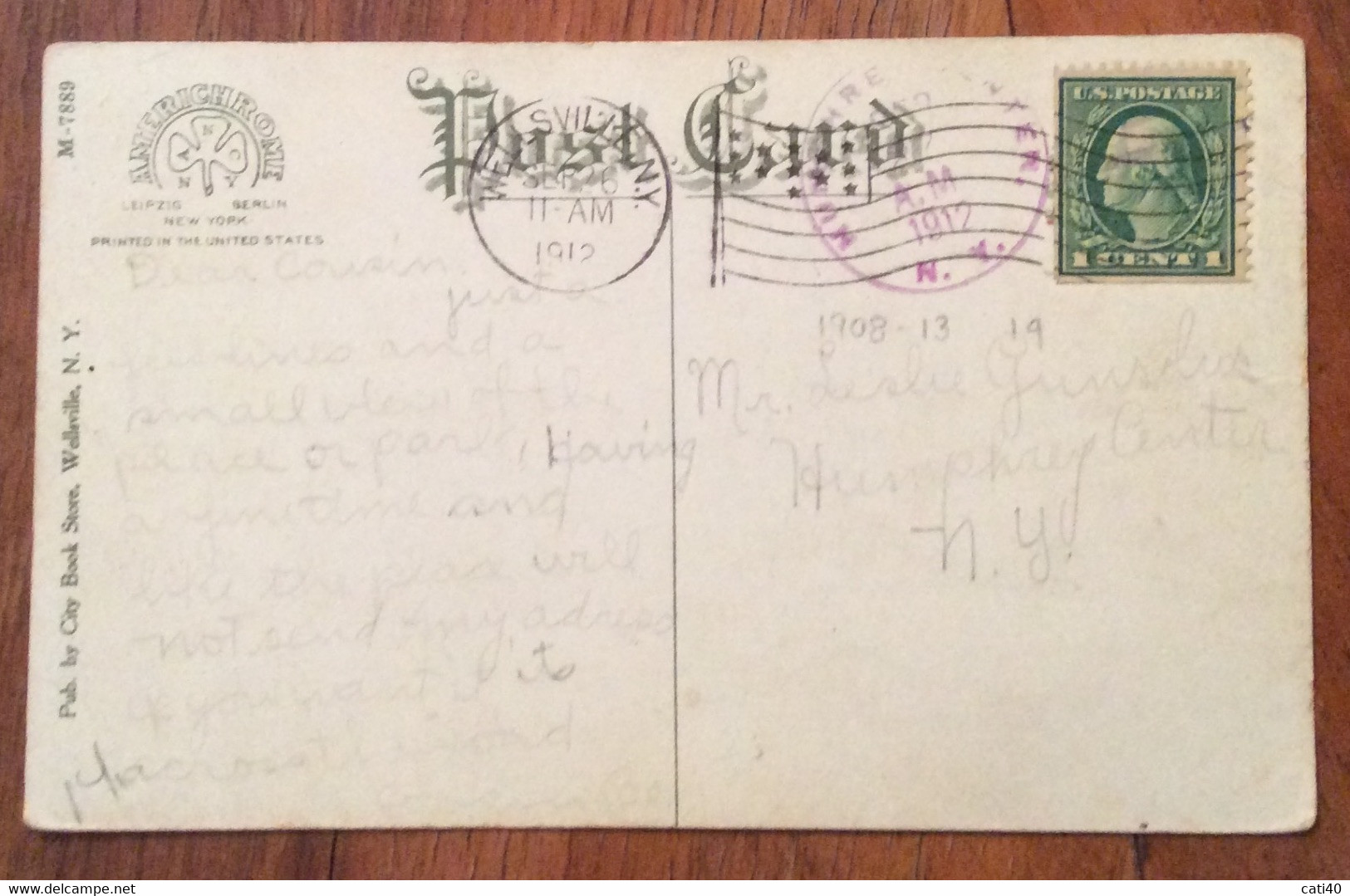 U.S.A. - STATE STREET,ENTRANCE TO ISLANDPARK , WELLSVILLE - VINTAGE POST CARD SEP 26  1912 - Cape Cod