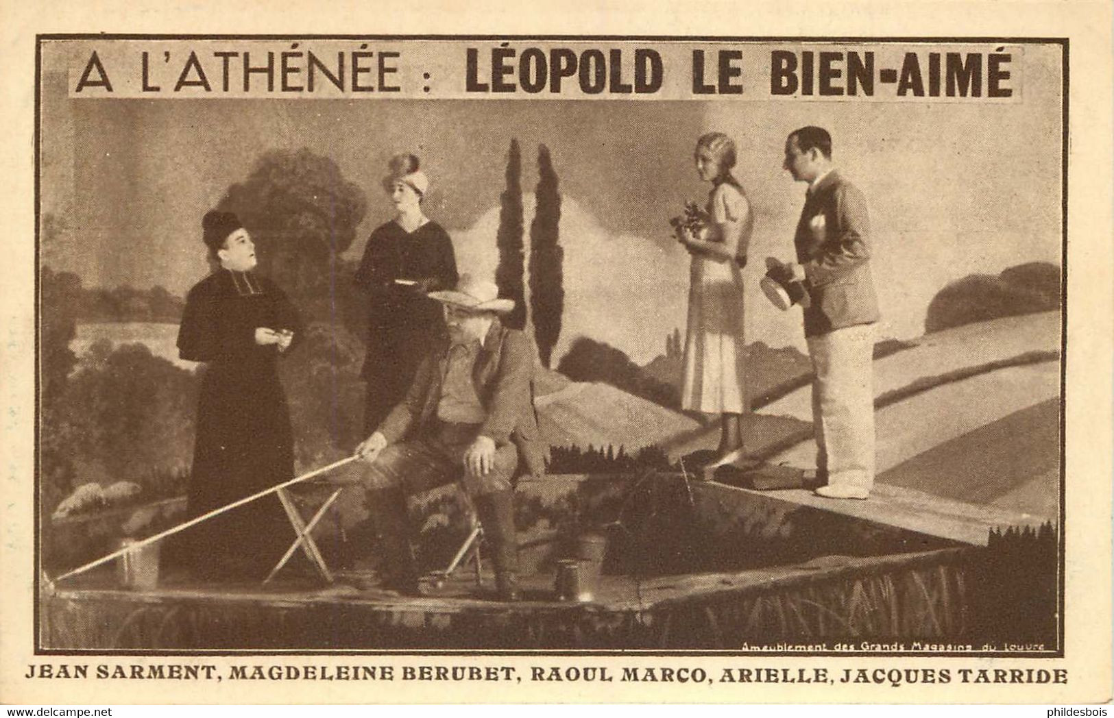 THEATRE  A L'ATHENÉE Léopold Le Bien Aimé  (magasin Du Louvre ) - Theatre