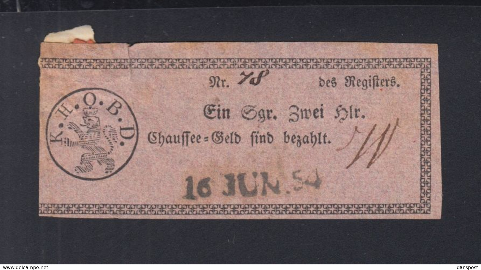 Hessen Chausee Geld 1854 Nauheim - [ 1] …-1871 : Etats Allemands