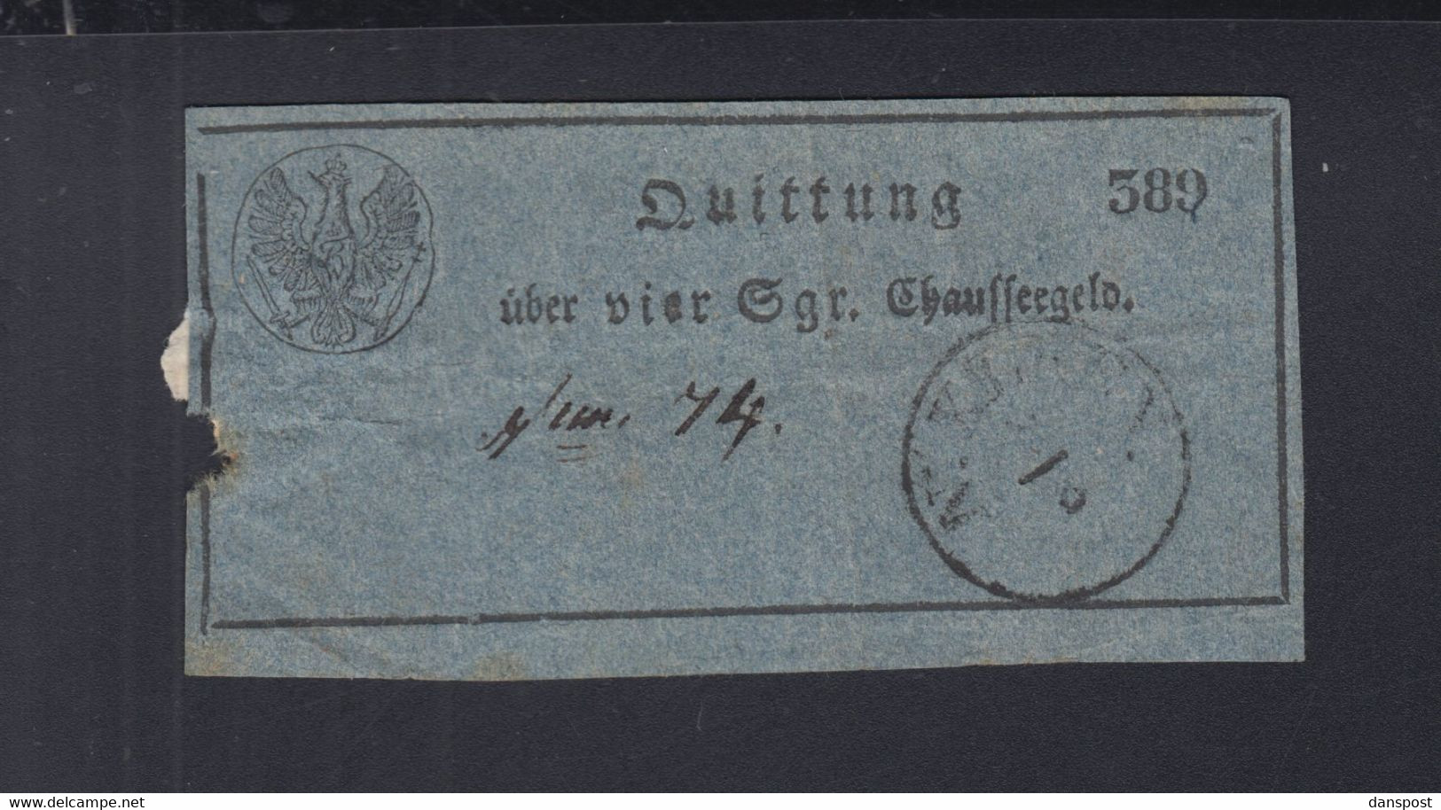 Chausee Geld Gestempelt - [ 1] …-1871 : Etats Allemands