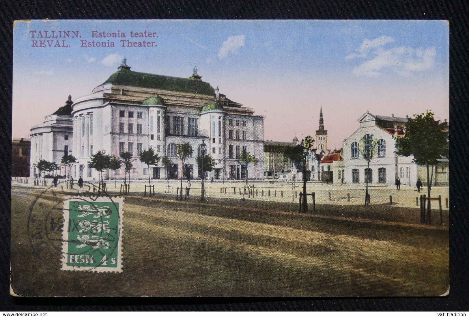 ESTONIE - Affranchissement De Tallinn Sur Carte Postale ( Théâtre )  En 1934 Pour La France - L 87616 - Estonie