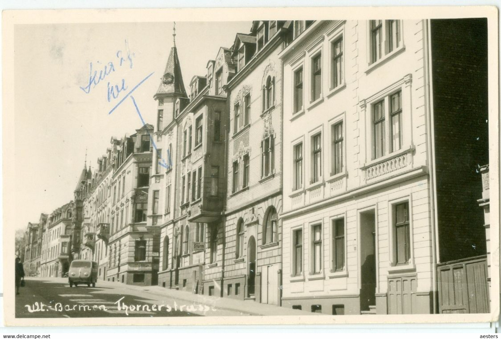 Barmen (Wuppertal) 1961; Thorner Strasse - Gelaufen. (Fotokarte) - Wuppertal