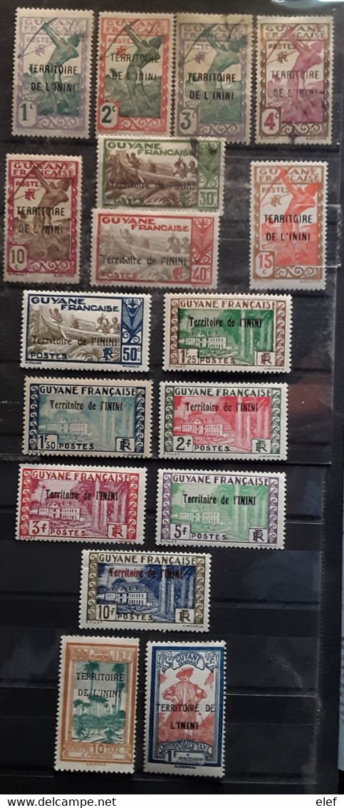 ININI 1932 - 1940 , Petite Collection 17 Timbres Neufs * / O Dont TAXE No 1 Et 7 , TB - Autres & Non Classés