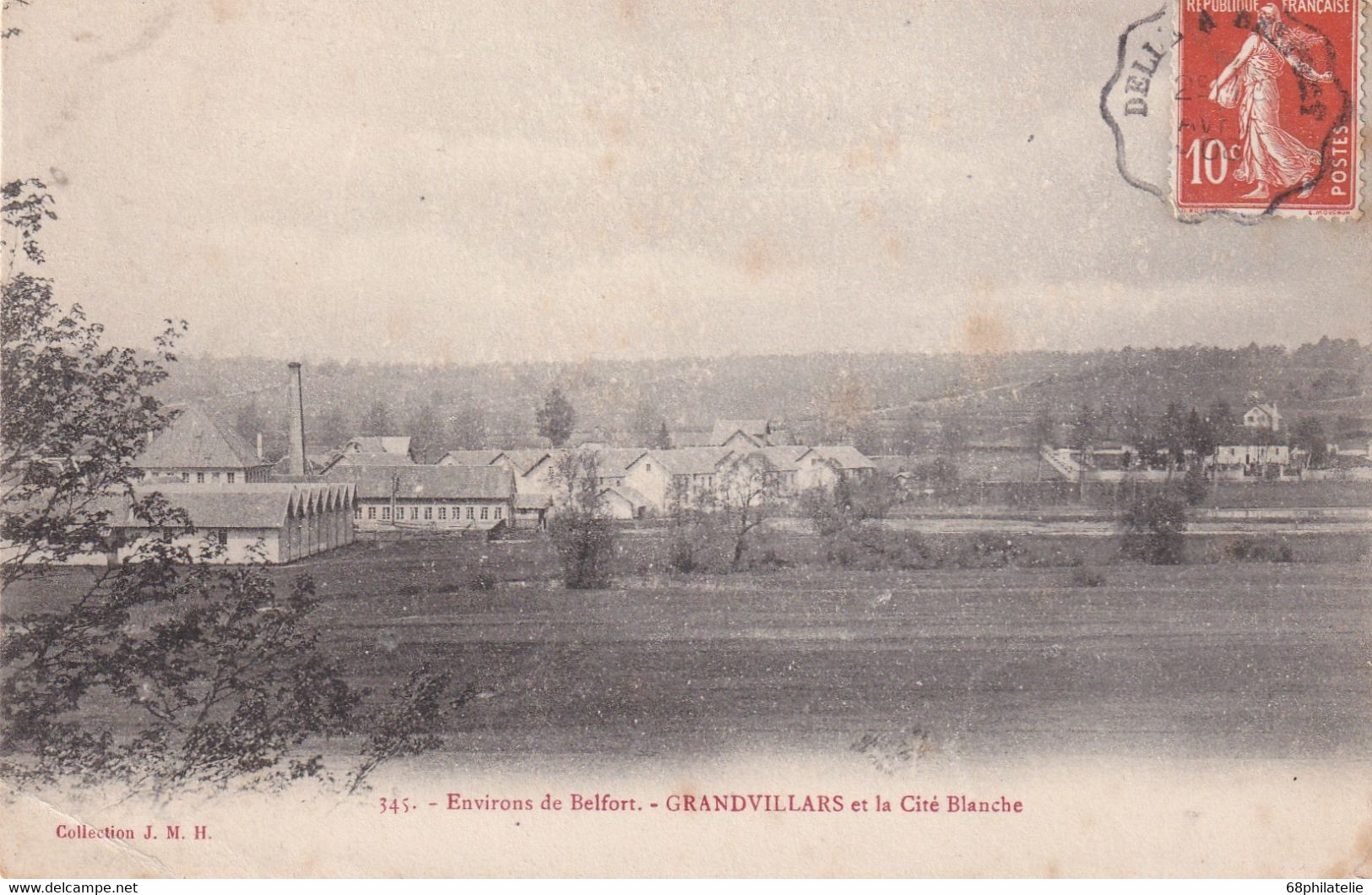 FRANCE 1908   CARTE POSTALE DE GRANVILLARS LA CITE BLANCHE - Grandvillars
