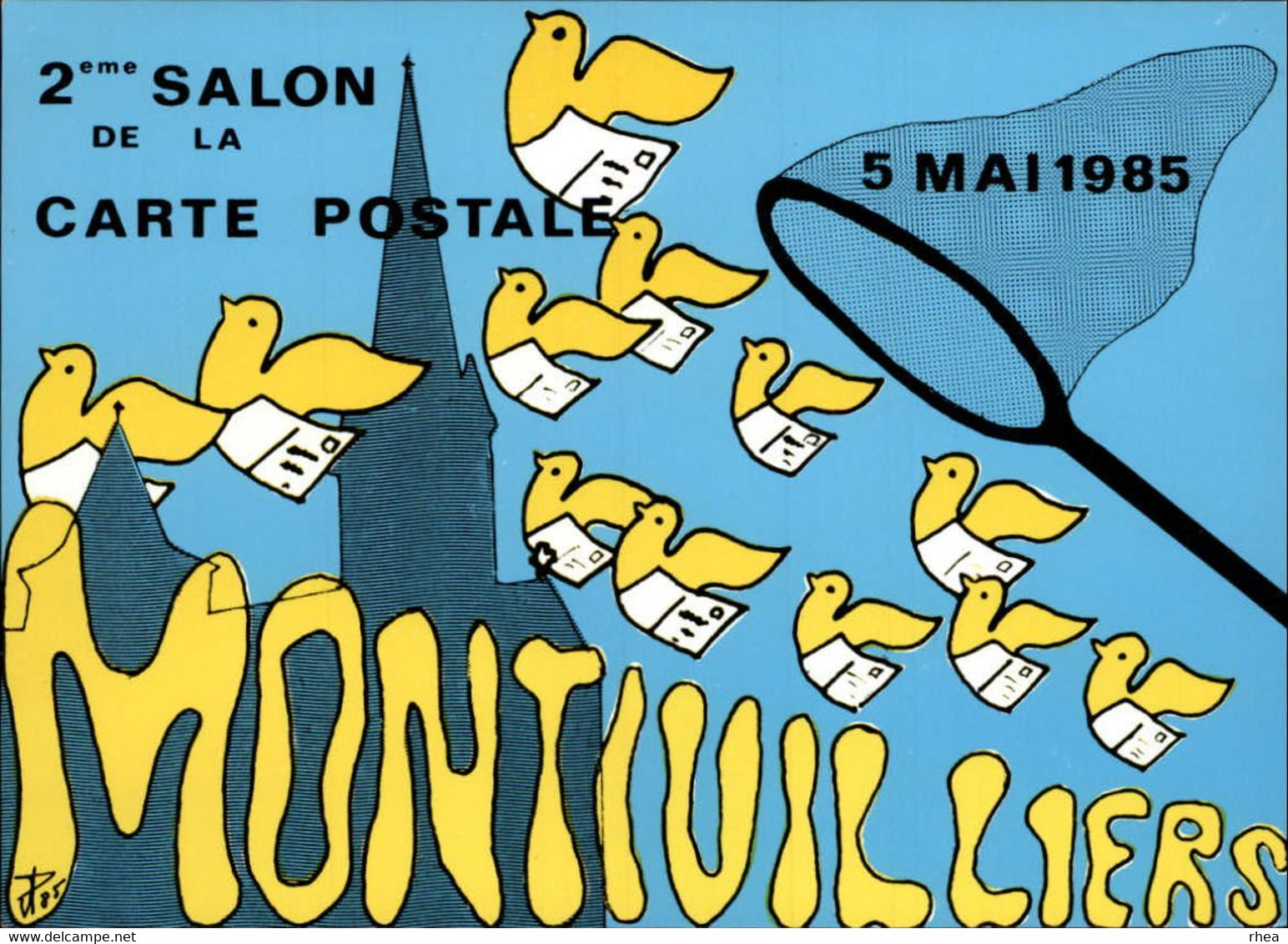 SALONS DE COLLECTIONS - Salon De Cartes Postales -  MONTIVILLIERS - Dessin De Alinand - 1985 - Bourses & Salons De Collections