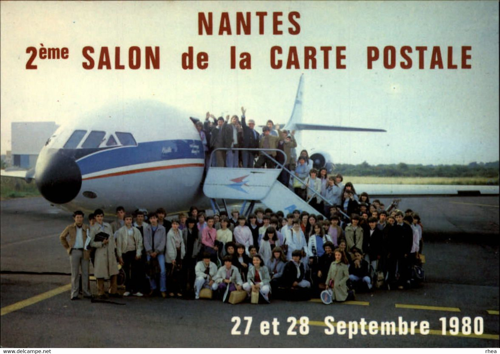 SALONS DE COLLECTIONS - Salon De Cartes Postales -  NANTES - 1980 - Aéroport - Avion - Bourses & Salons De Collections
