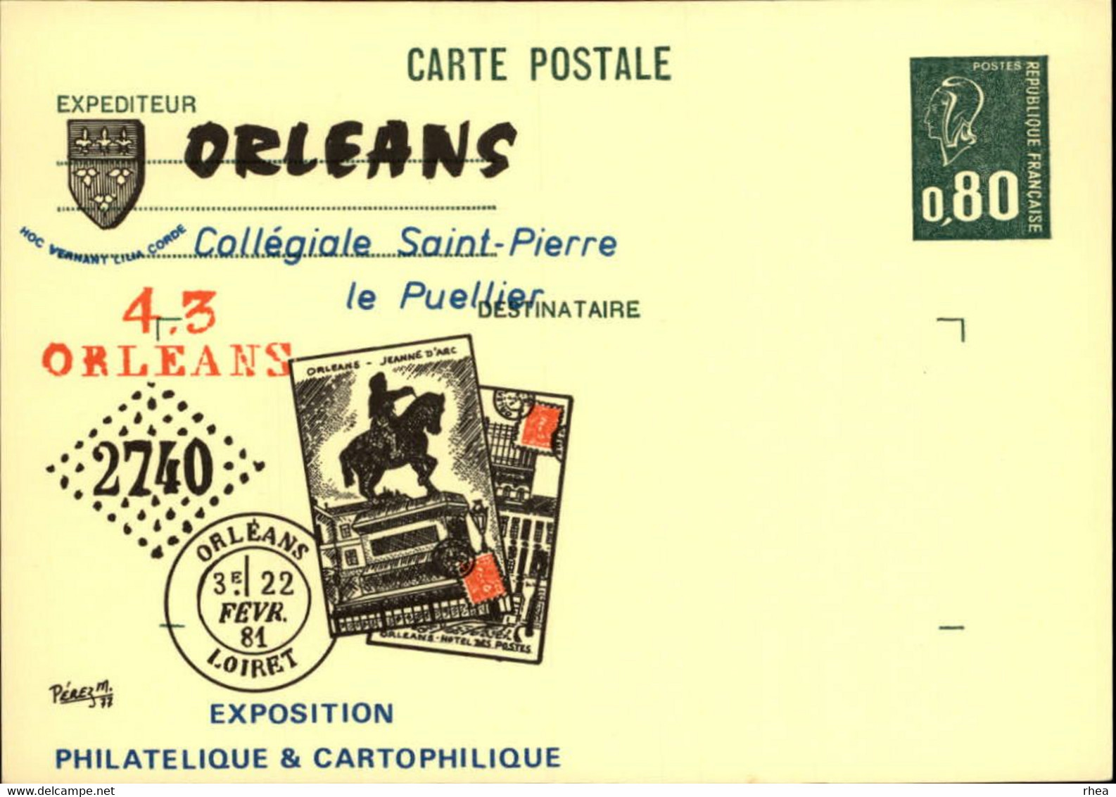 SALONS DE COLLECTIONS - Salon De Cartes Postales -  ORLEANS - 1981 - Bourses & Salons De Collections