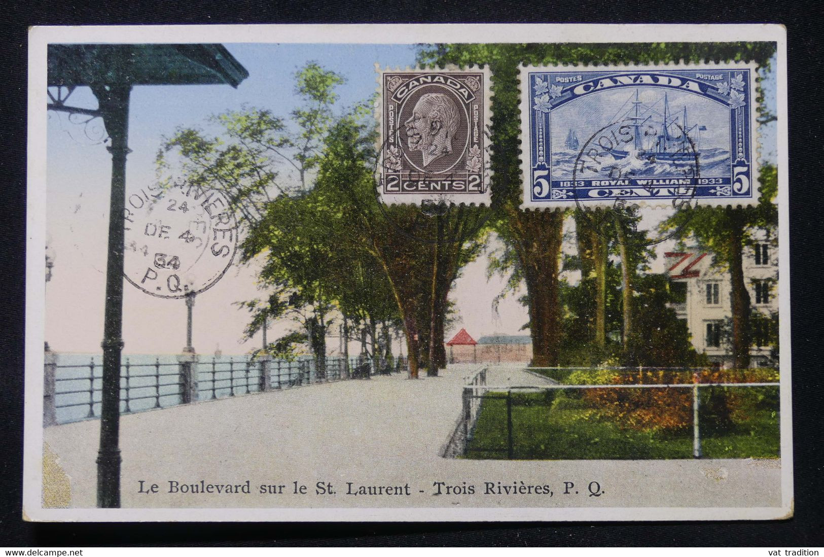 CANADA - Affranchissement De Trois Rivières Sur Carte Postale Pour La France En 1934 - L 87670 - Briefe U. Dokumente