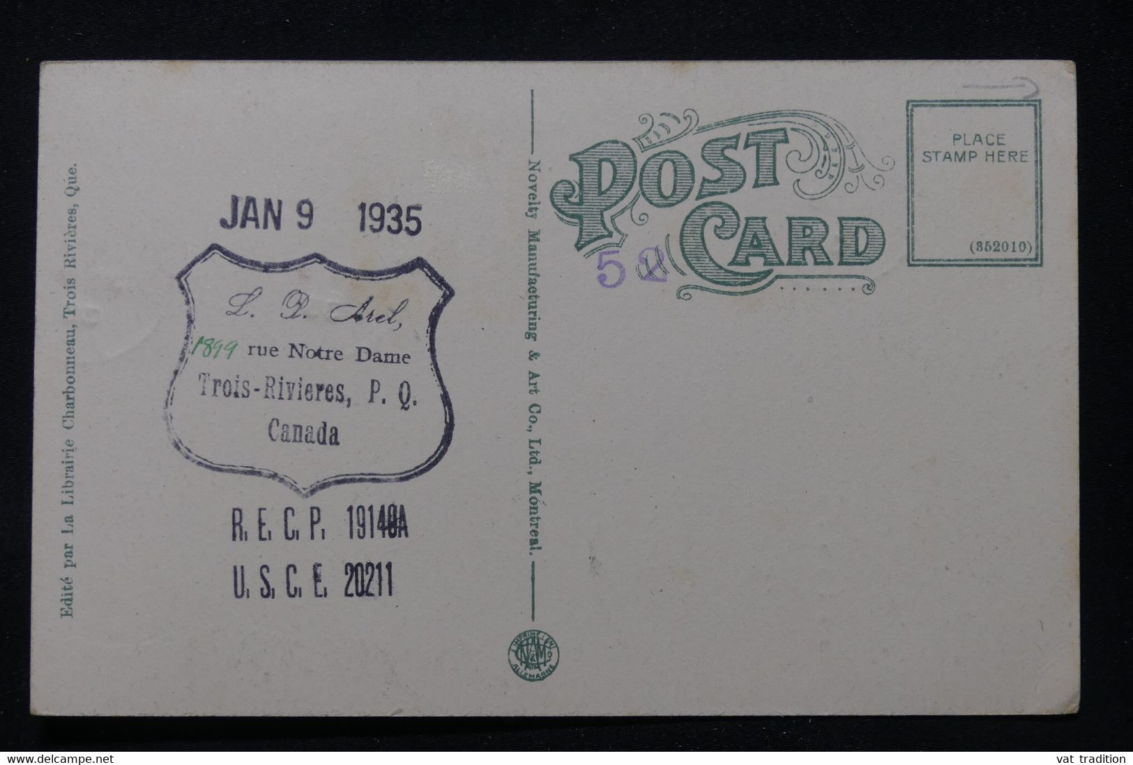 CANADA - Affranchissement De Trois Rivières Sur Carte Postale En 1935 - L 87671 - Cartas & Documentos