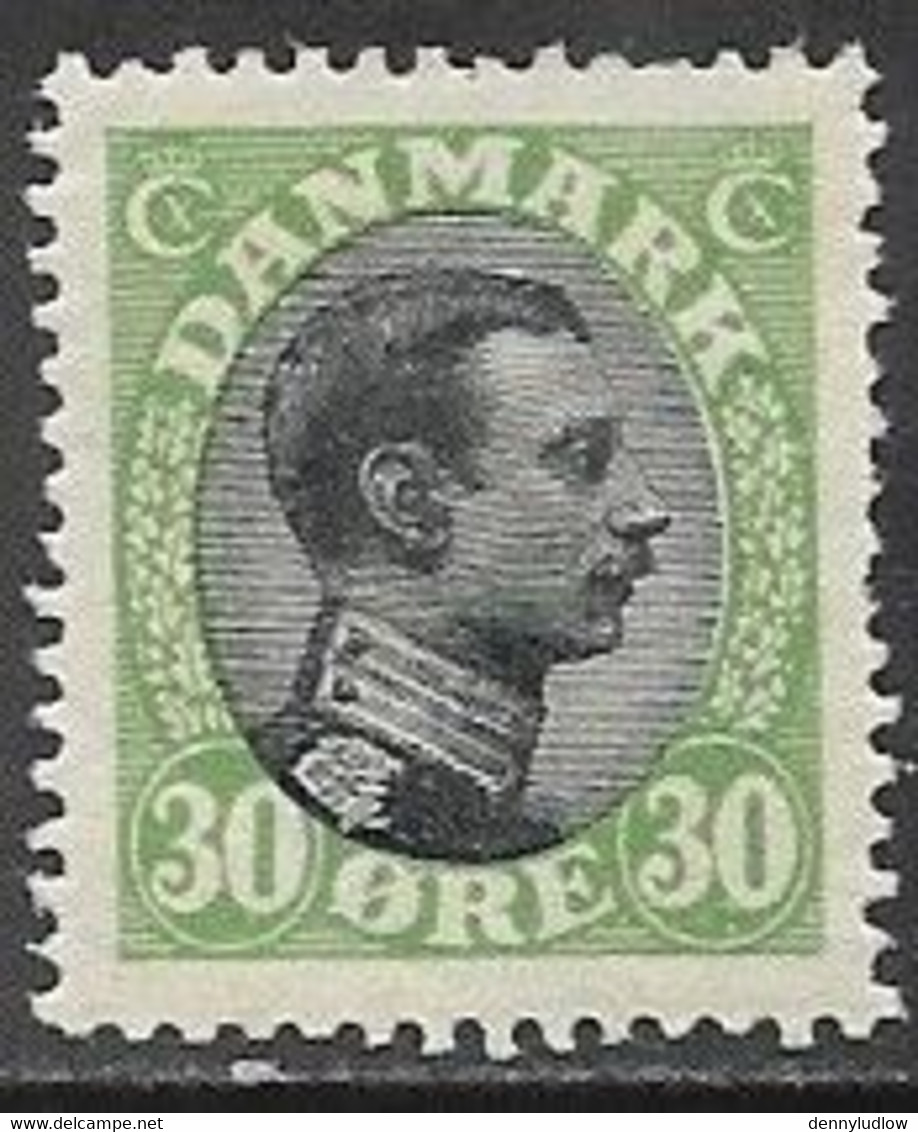 Denmark 1918  Sc#111  30o  MH  2016 Scott Value $35 - Unused Stamps