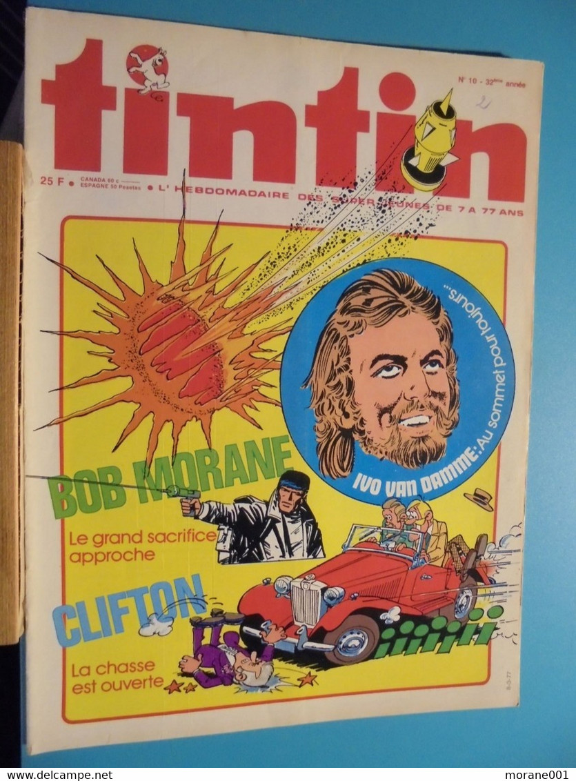 Tintin 10 De 1977 Couverture Bob Morane TBE - Bob Morane