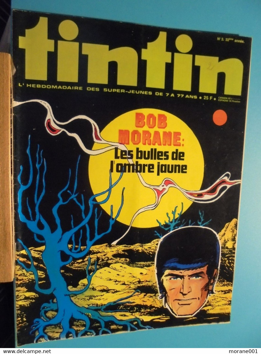 Tintin 3 De 1977 Couverture Bob Morane TBE - Bob Morane