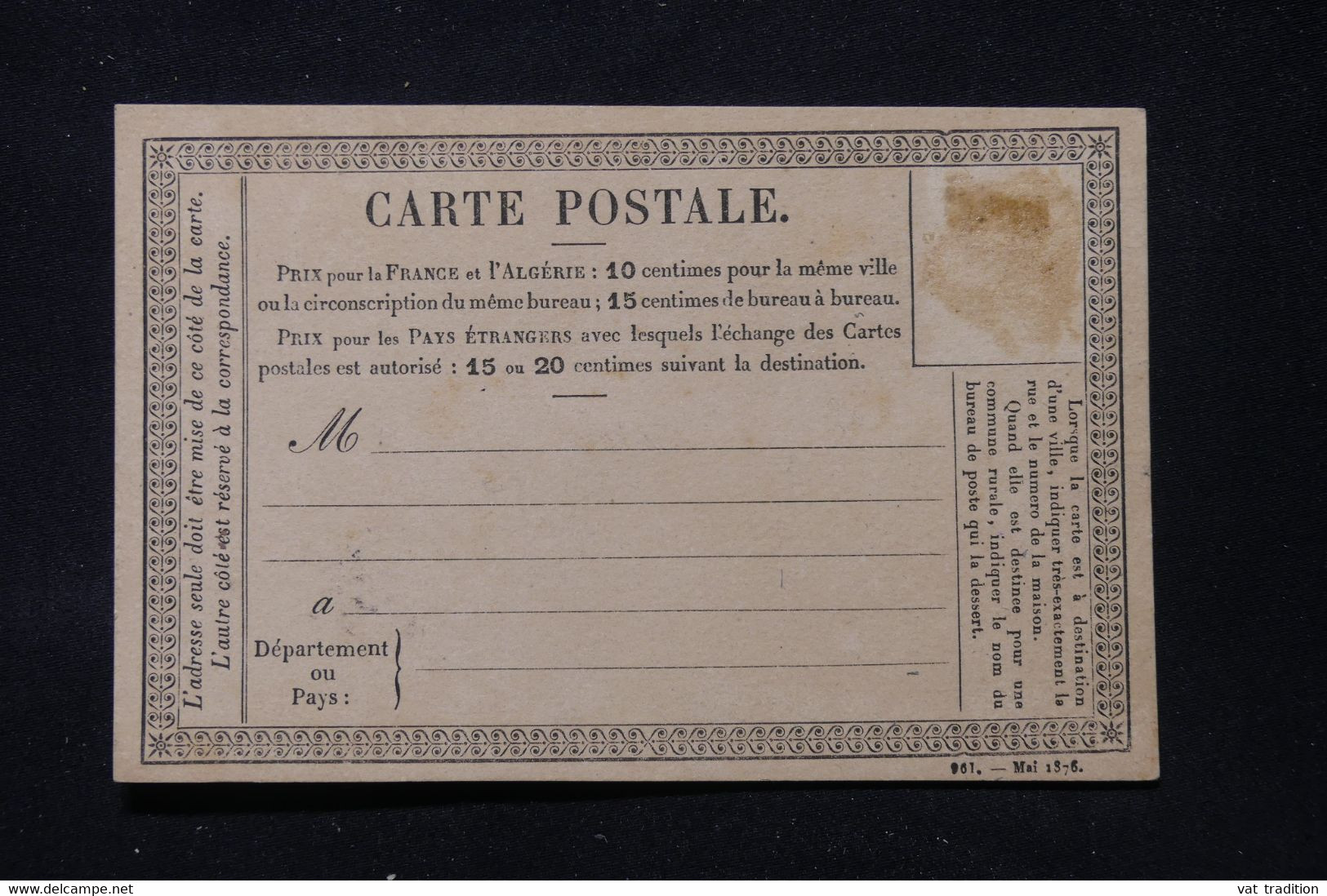 FRANCE - Carte Précurseur Non Circulé - L 87674 - Vorläufer