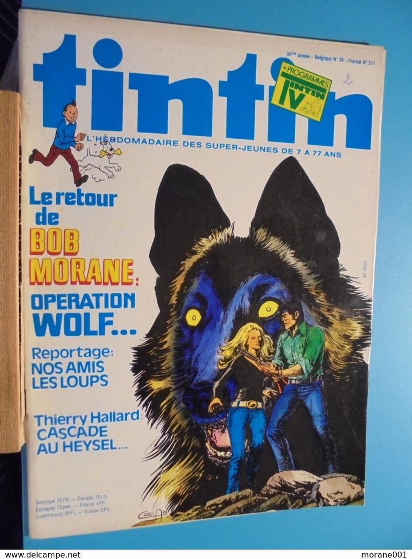 Tintin 39 De 1979 Couverture Bob Morane TBE - Bob Morane