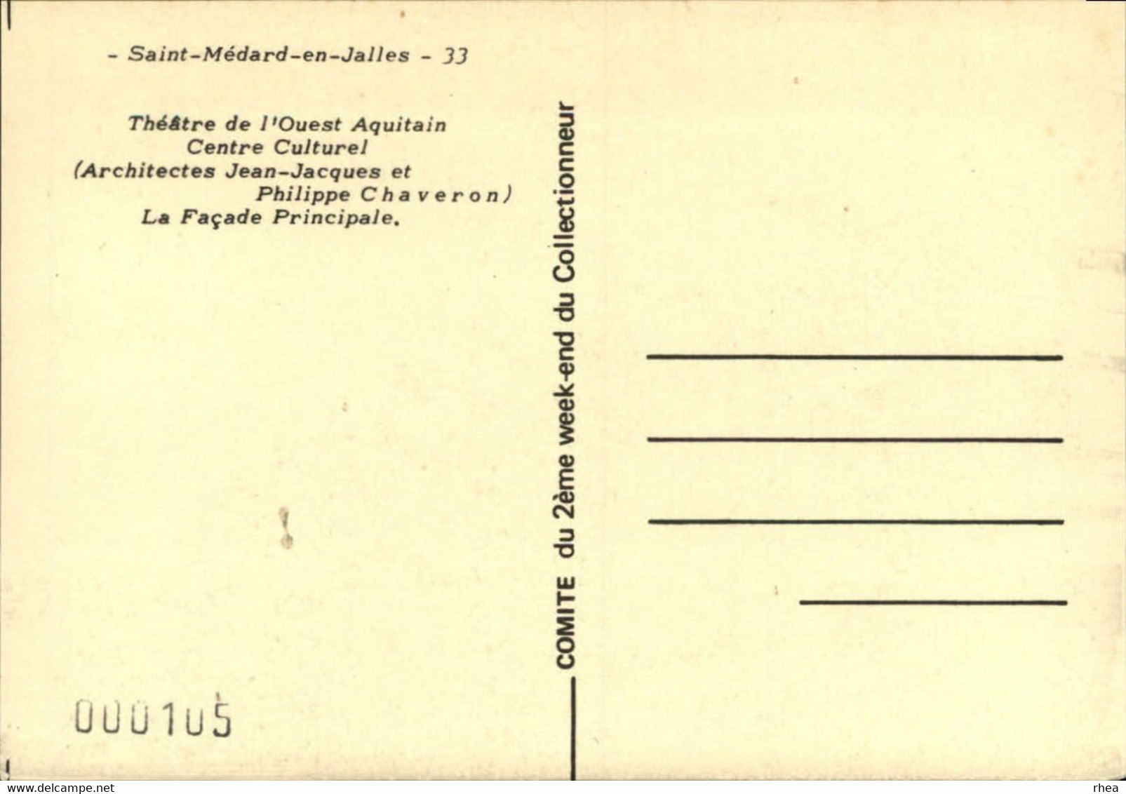SALONS DE COLLECTIONS - 2 Cartes - Salon De Cartes Postales -  SAINT MEDARD EN JALLES - 1981 Et 1982 - Bourses & Salons De Collections