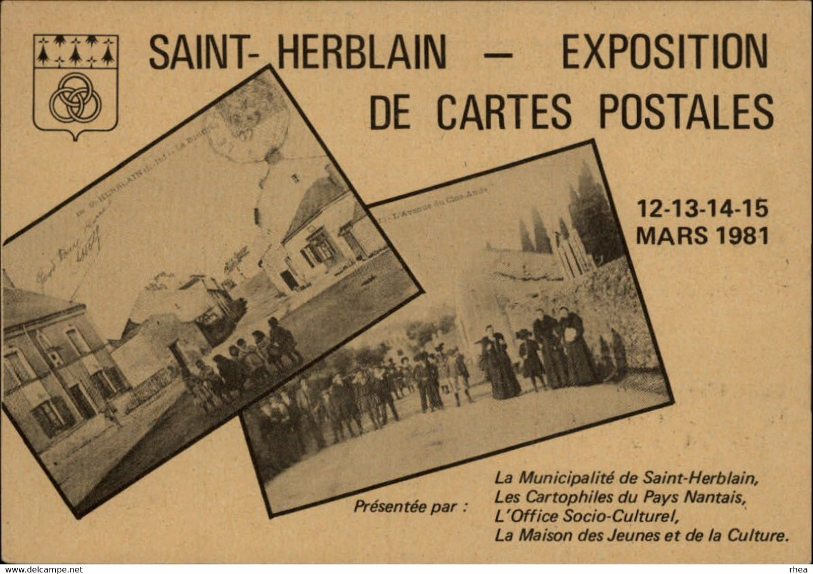 SALONS DE COLLECTIONS - Salon De Cartes Postales -  SAINT HERBLAIN - 1981 - Bourses & Salons De Collections