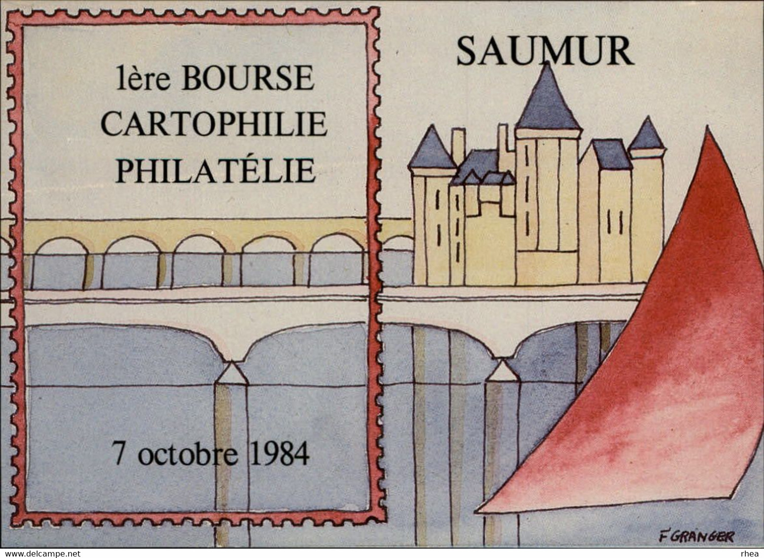 SALONS DE COLLECTIONS - Salon De Cartes Postales -  SAUMUR - 1984 - Dessin De Granger - Bourses & Salons De Collections