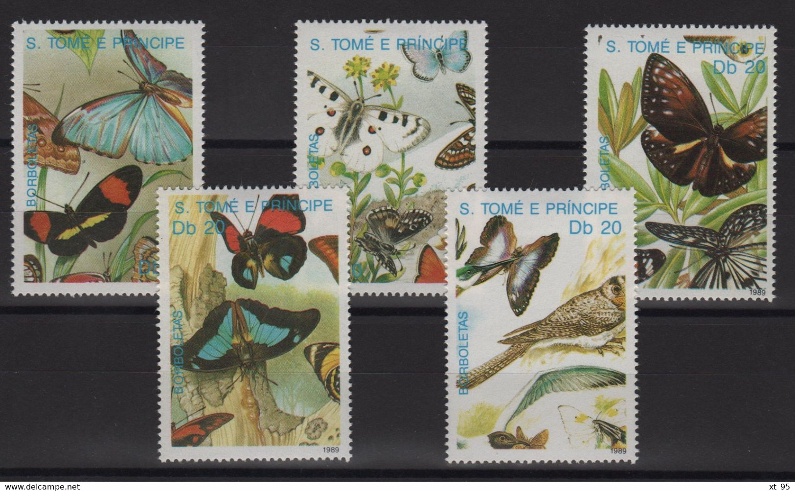 Sao Tome Et Principe - N°965 à 969 - Faune - Papillons - Cote 15€ - * Neuf Avec Trace De Charniere - São Tomé Und Príncipe