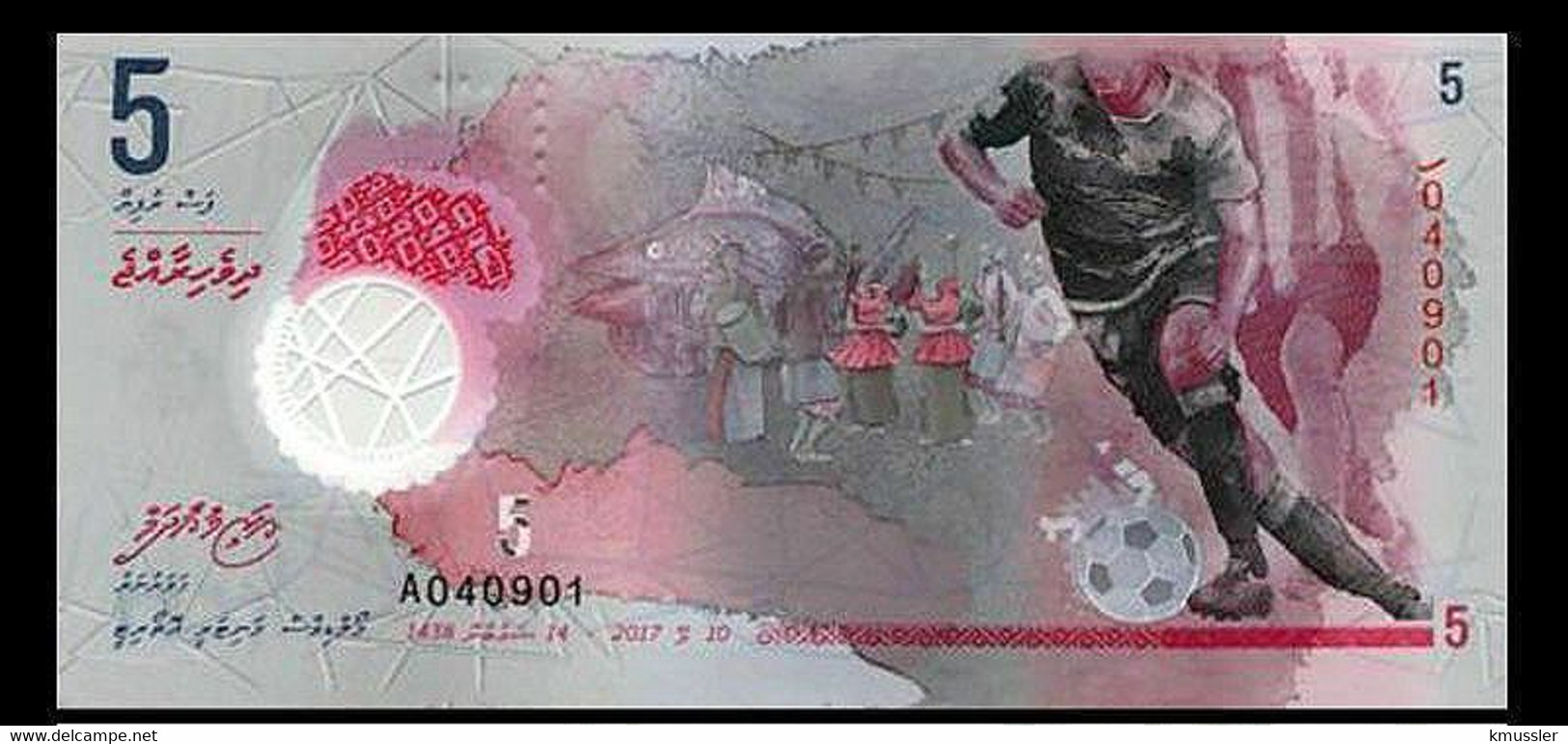 # # # Banknote Malediven (Maledives) 5 Rufiya UNC # # # - Maldiven