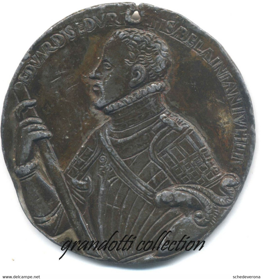 EDWARD II PLANTAGENETO INGHILTERRA PLACCA RITRATTO RINASCIMENTALE - Royaux/De Noblesse