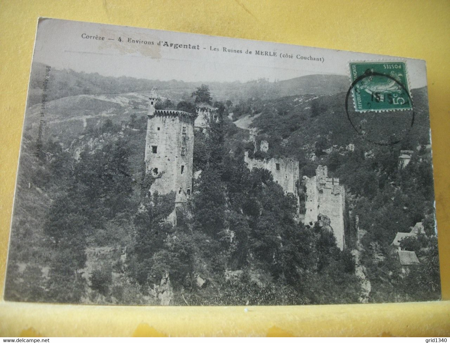 19 6466 LOT DE 5 CPA DIFFERENTES SUR LE CHATEAU ET LE PONT DE MERLE EN CORREZE. - Autres & Non Classés