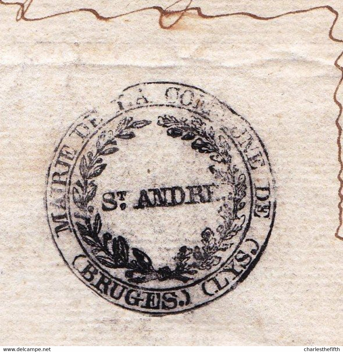 1785 ! Document De Naissance ST ANDRE Lez BRUGES - RARE ET SUPERBE CACHET DE LA MAIRIE - 1714-1794 (Oesterreichische Niederlande)